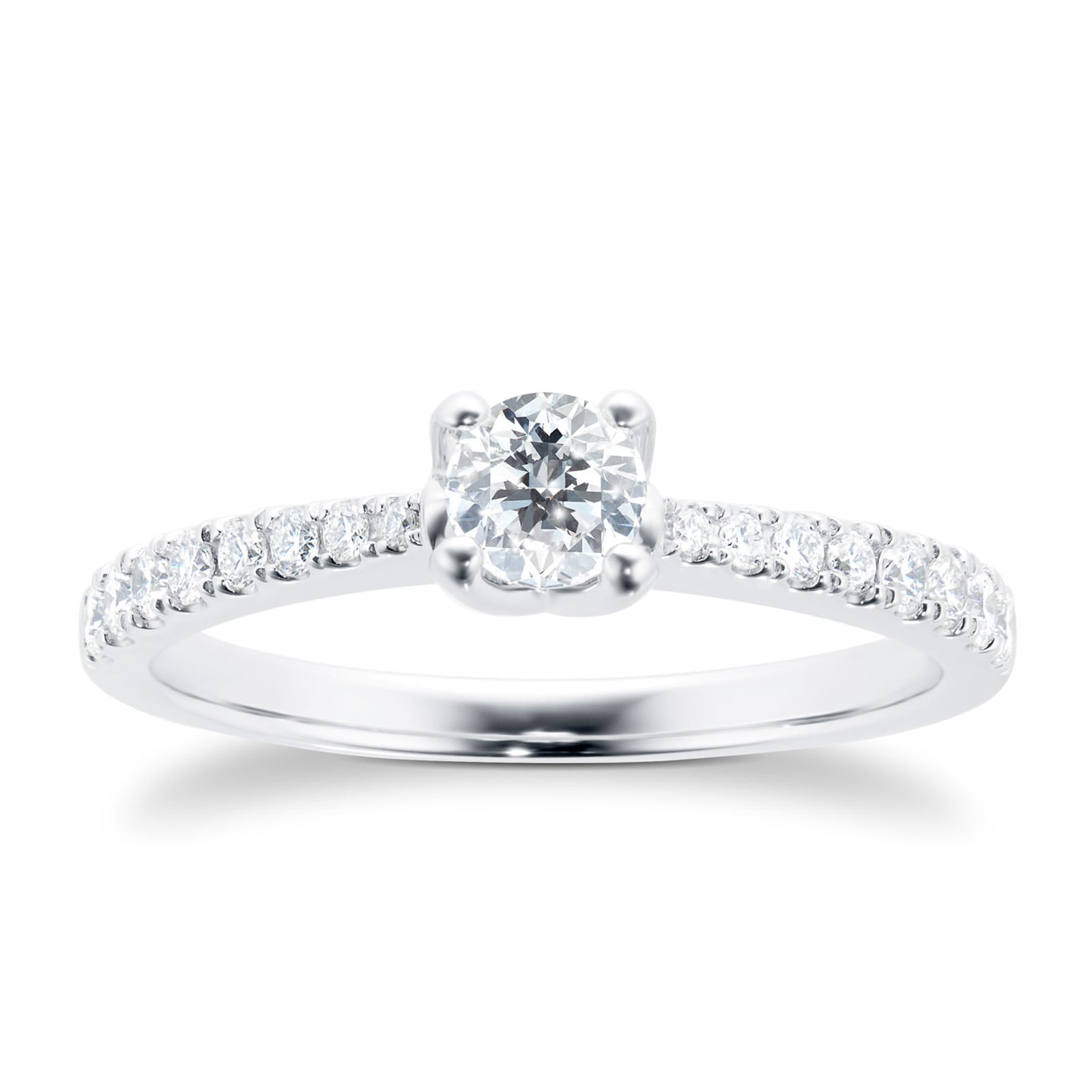 Goldsmiths Platinum 0.50ct Goldsmiths Brightest Diamond Ring