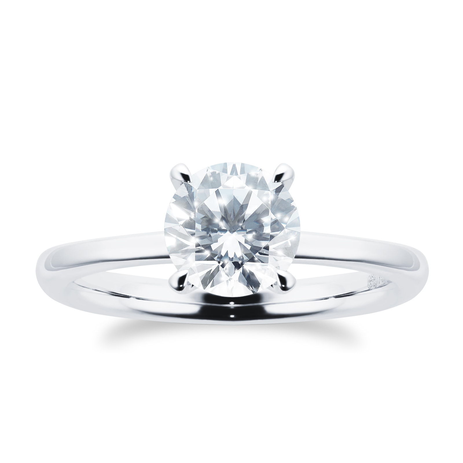 Goldsmiths 18ct White Gold 1.00ct Diamond Solitaire Engagement Ring Goldsmiths 18ct White Gold 1.00ct Diamond Solitaire Engagement Ring