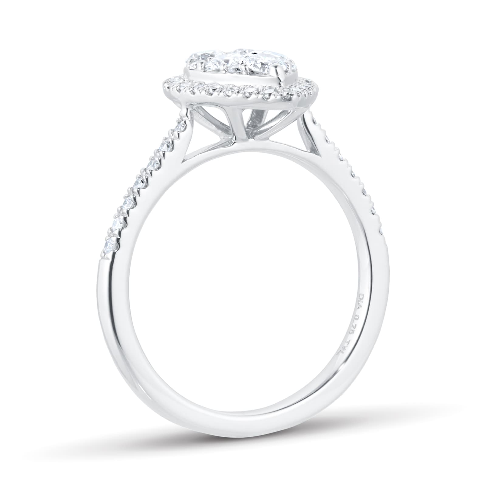 Goldsmiths 18ct White Gold 0.75ct Diamond Pear Cluster Engagement Ring Goldsmiths 18ct White Gold 0.75ct Diamond Pear Cluster Engagement Ring