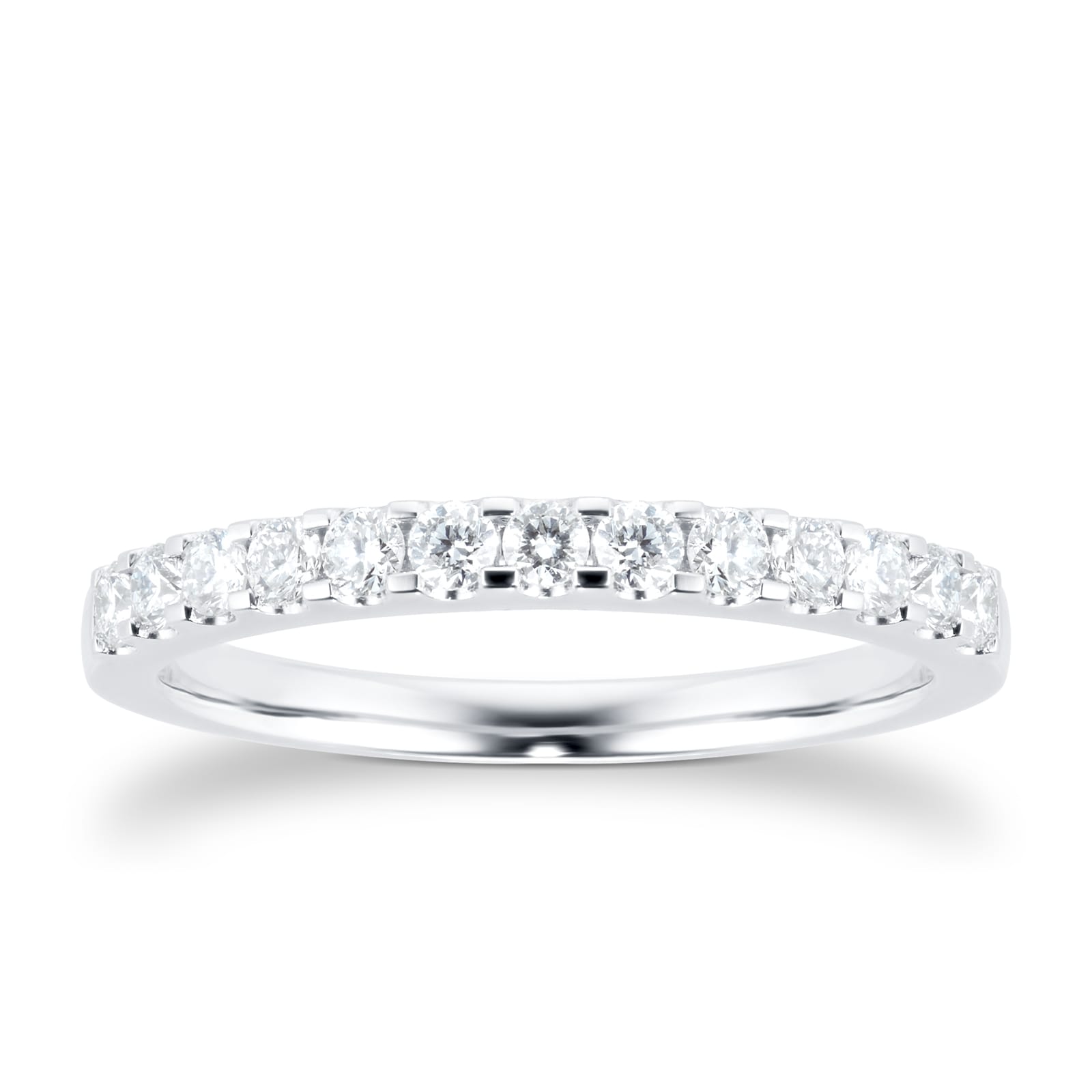Goldsmiths Platinum 0.35ct Goldsmiths Brightest Diamond Claw Set Eternity Ring