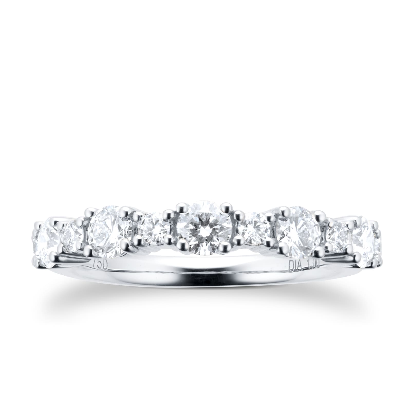 Goldsmiths 18ct White Gold 1.00cttw Diamond Eternity Ring
