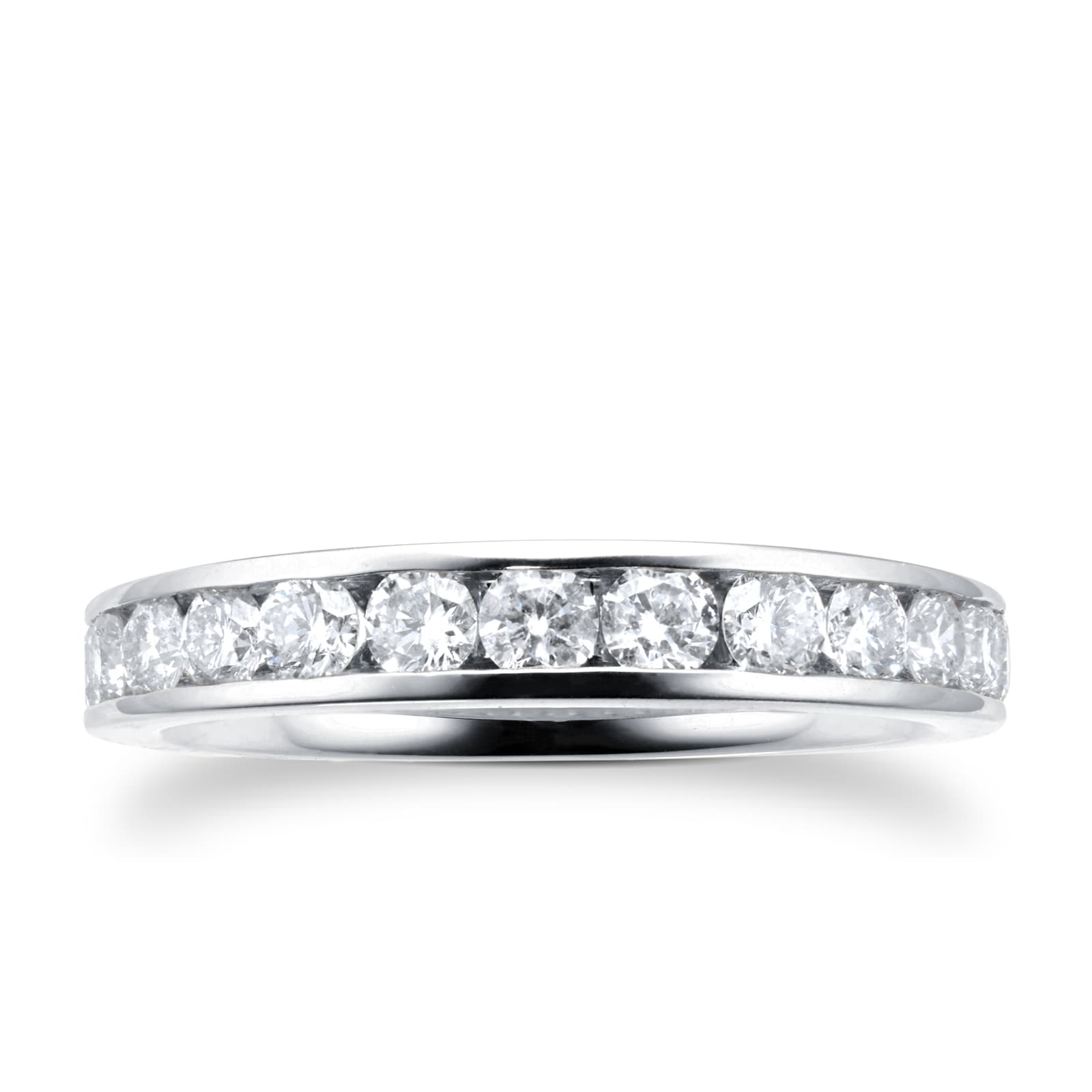 Goldsmiths 18ct White Gold Diamond Channel Set Eternity Ring