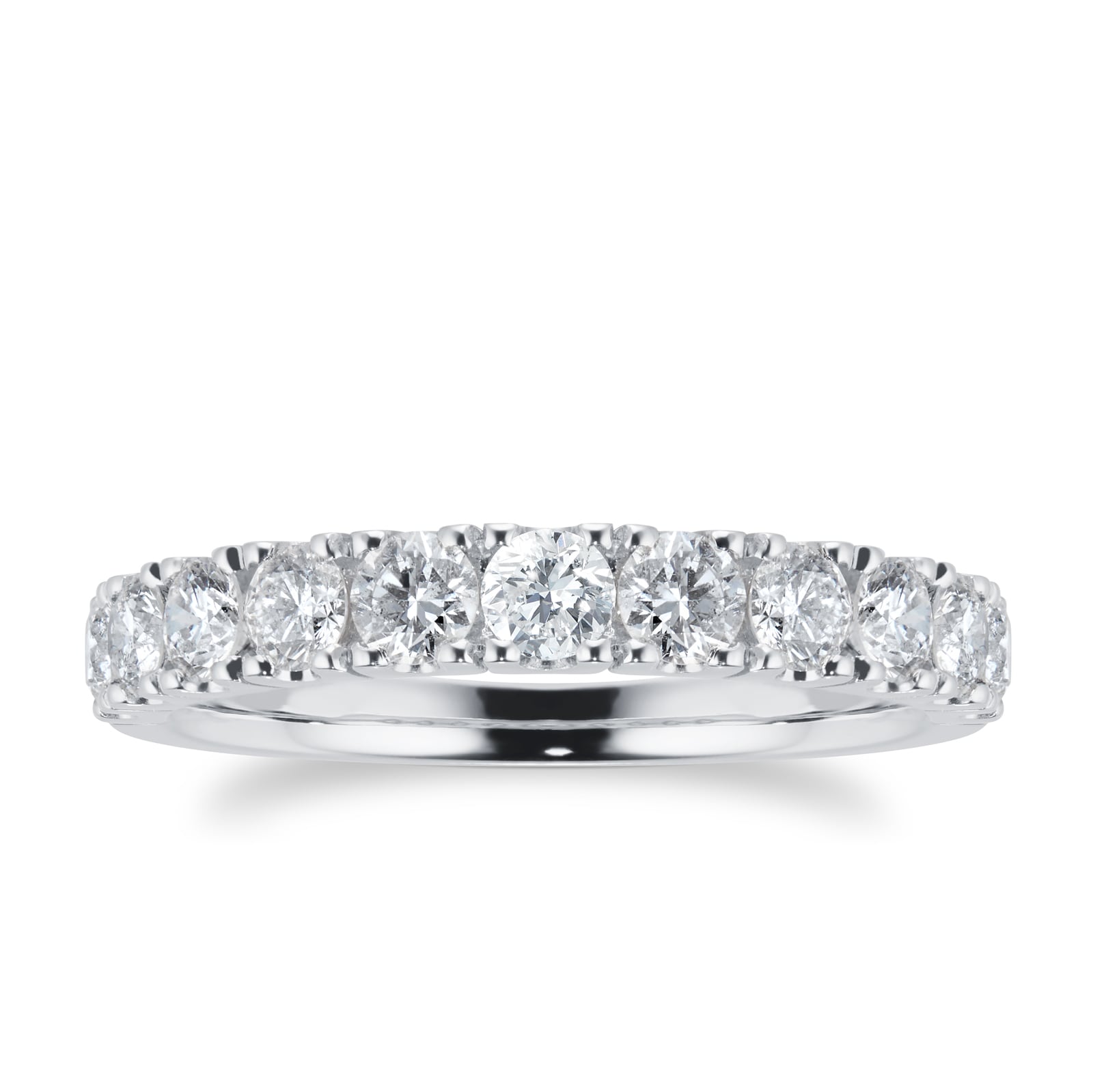 Goldsmiths Platinum 1ct Diamond Claw Set Eternity Ring