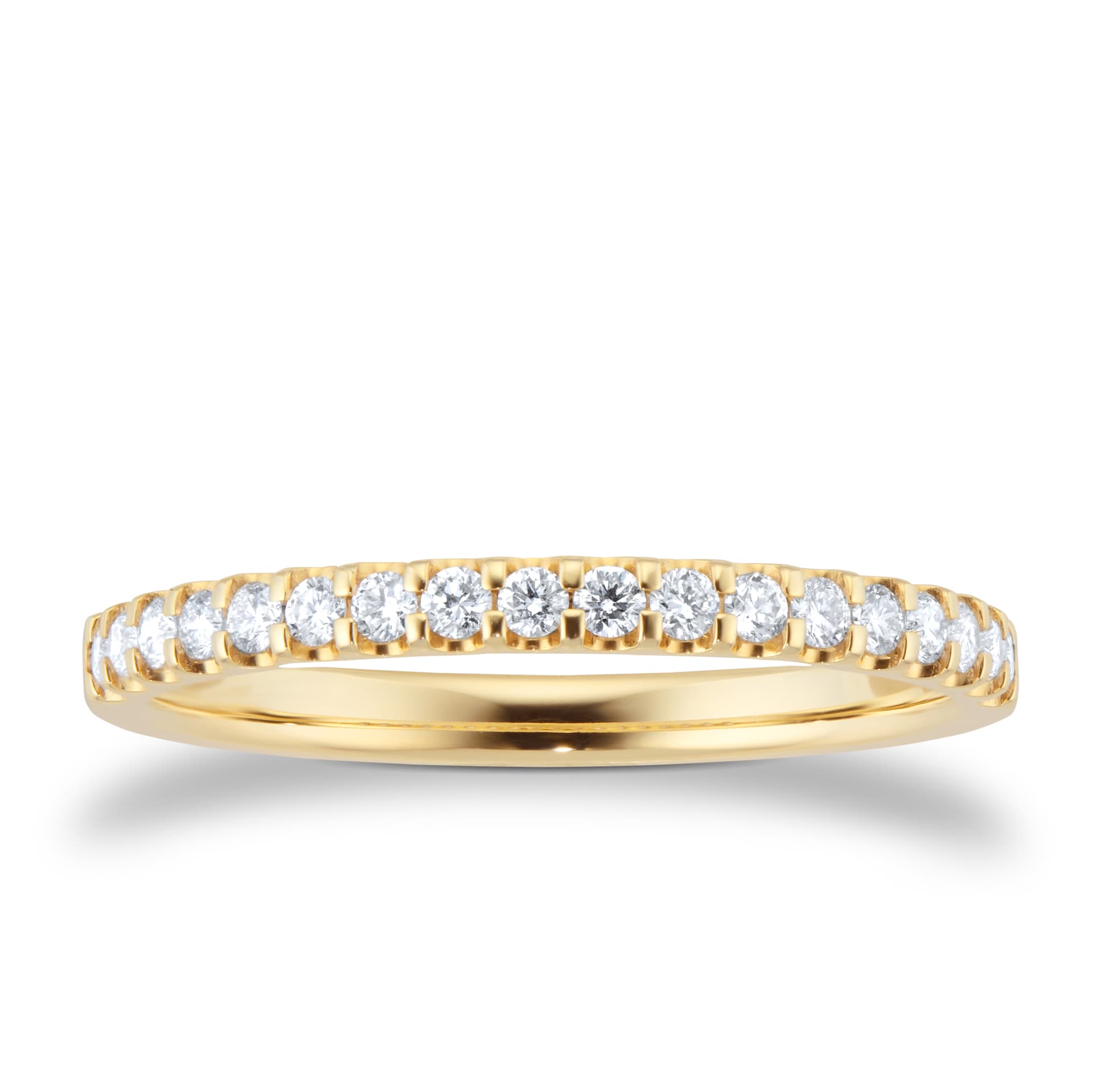 Goldsmiths 9ct Yellow Gold 0.25ct Diamond Stacker Eternity Ring Goldsmiths 9ct Yellow Gold 0.25ct Diamond Stacker Eternity Ring