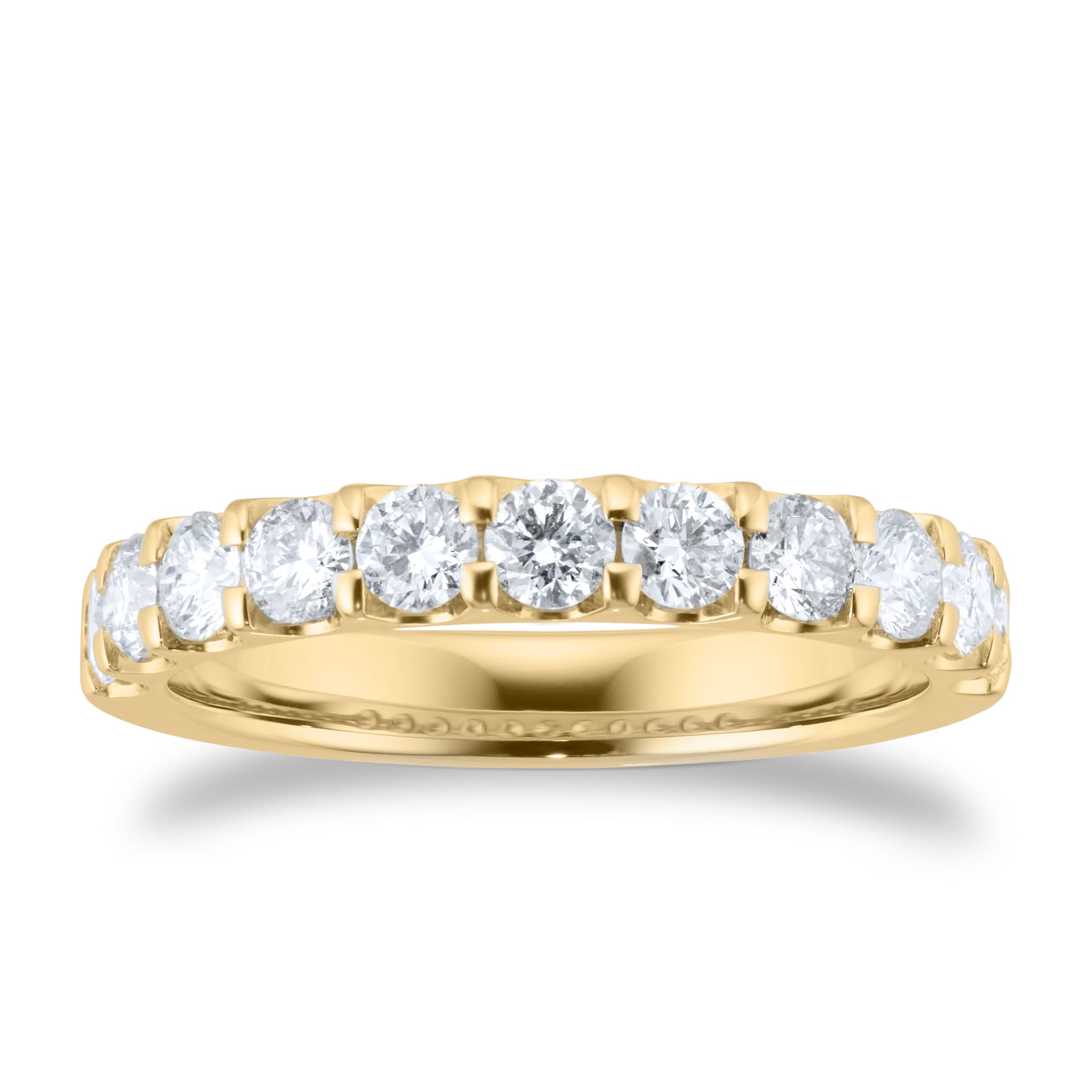 Goldsmiths 18ct Yellow Gold 1.00ct Diamond Claw Set Eternity Ring Goldsmiths 18ct Yellow Gold 1.00ct Diamond Claw Set Eternity Ring