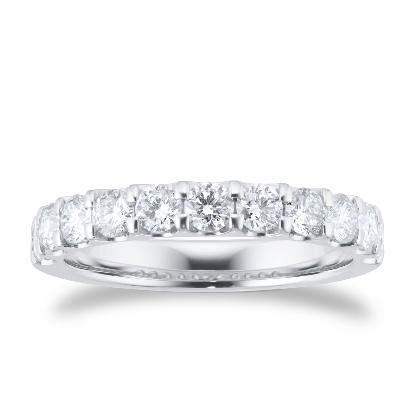 Goldsmiths Platinum 1.00ct Diamond Claw Set Eternity Rings Goldsmiths Platinum 1.00ct Diamond Claw Set Eternity Rings