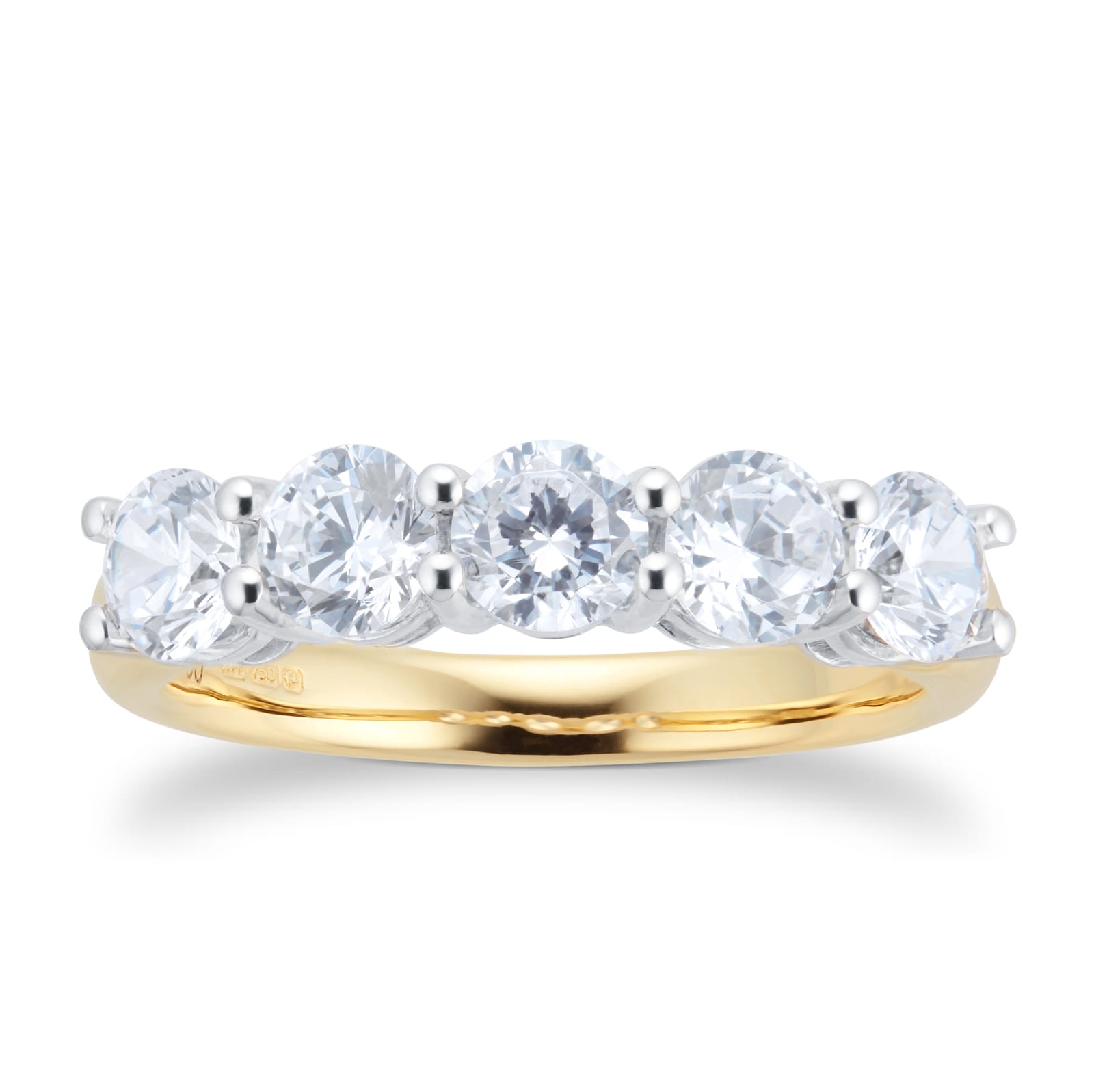 Mappin & Webb 18ct Yellow Gold 1.50ct Five Stone Eternity Ring Mappin & Webb 18ct Yellow Gold 1.50ct Five Stone Eternity Ring
