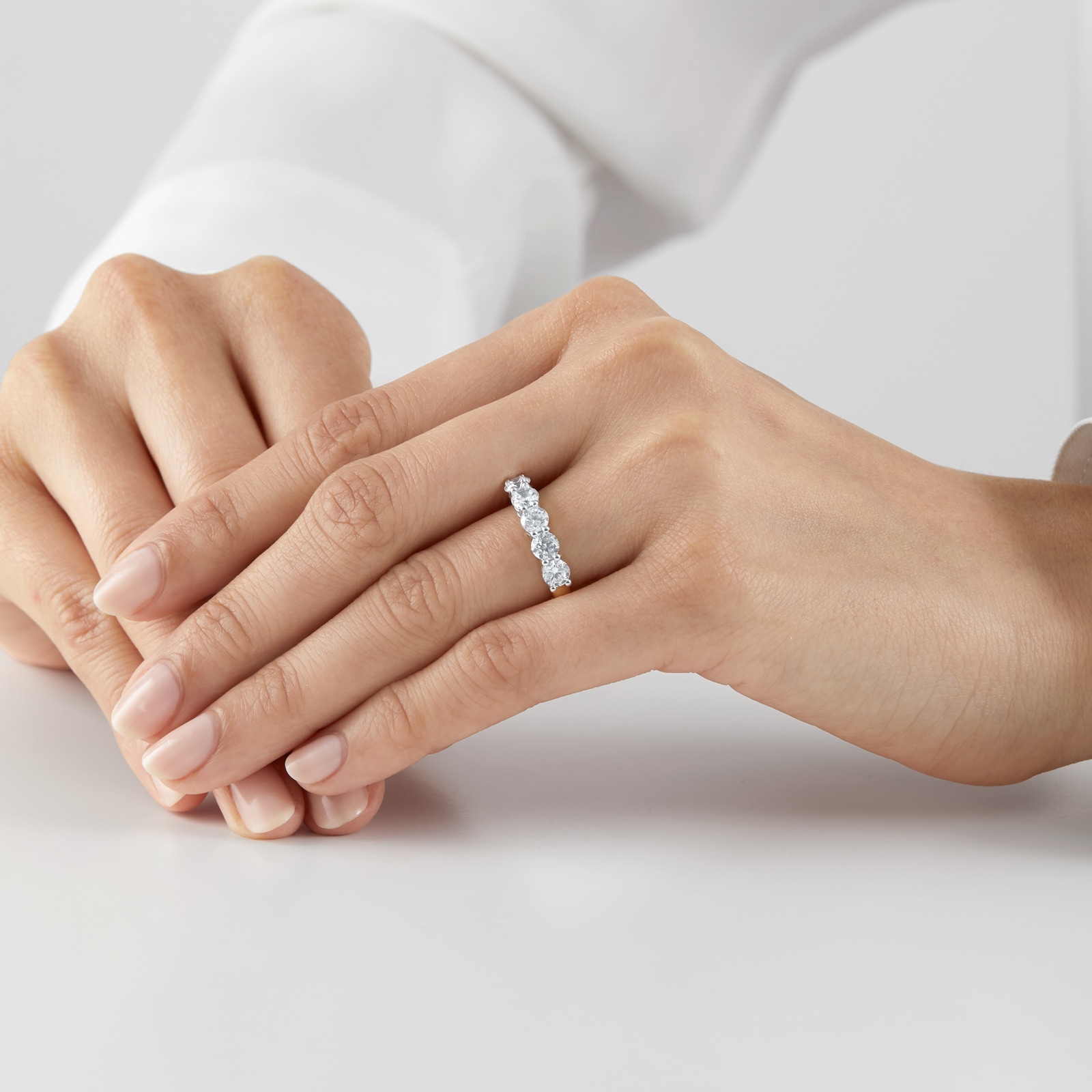 Mappin & Webb 18ct Yellow Gold 1.50ct Five Stone Eternity Ring Mappin & Webb 18ct Yellow Gold 1.50ct Five Stone Eternity Ring