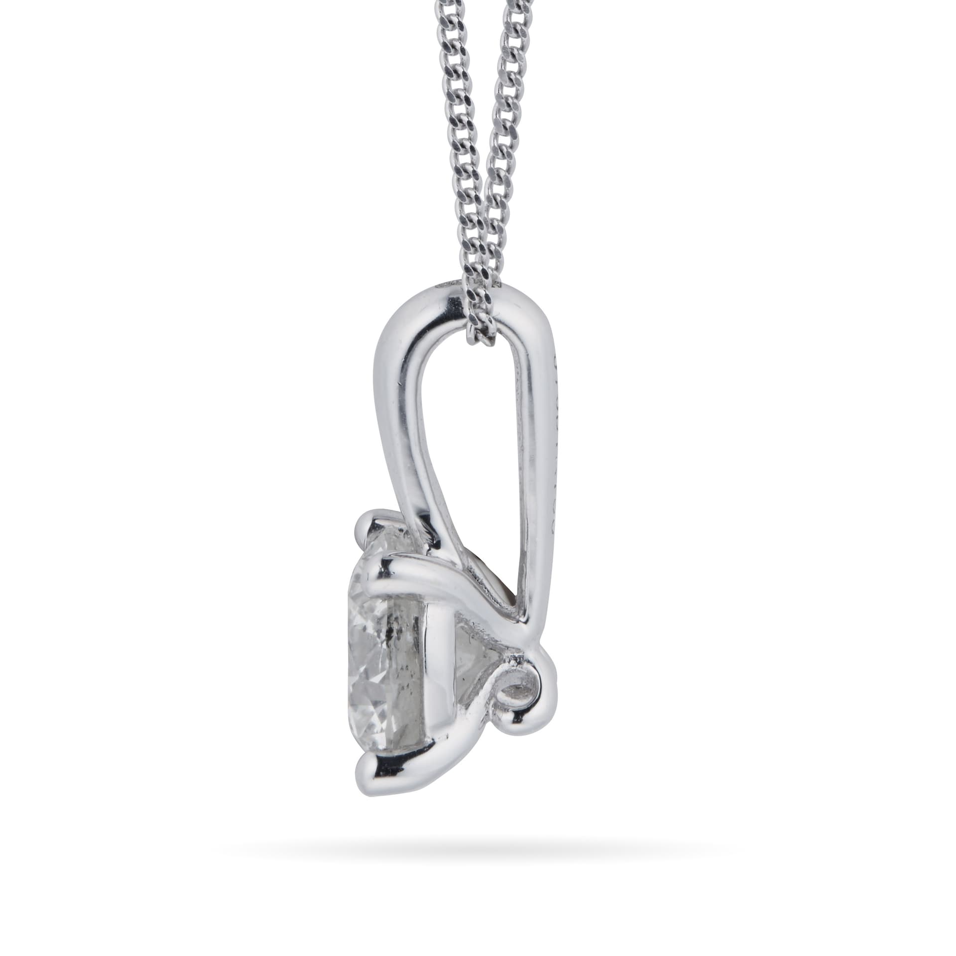 Goldsmiths 9ct White Gold 1.00ct Brilliant Cut Pendant Goldsmiths 9ct White Gold 1.00ct Brilliant Cut Pendant