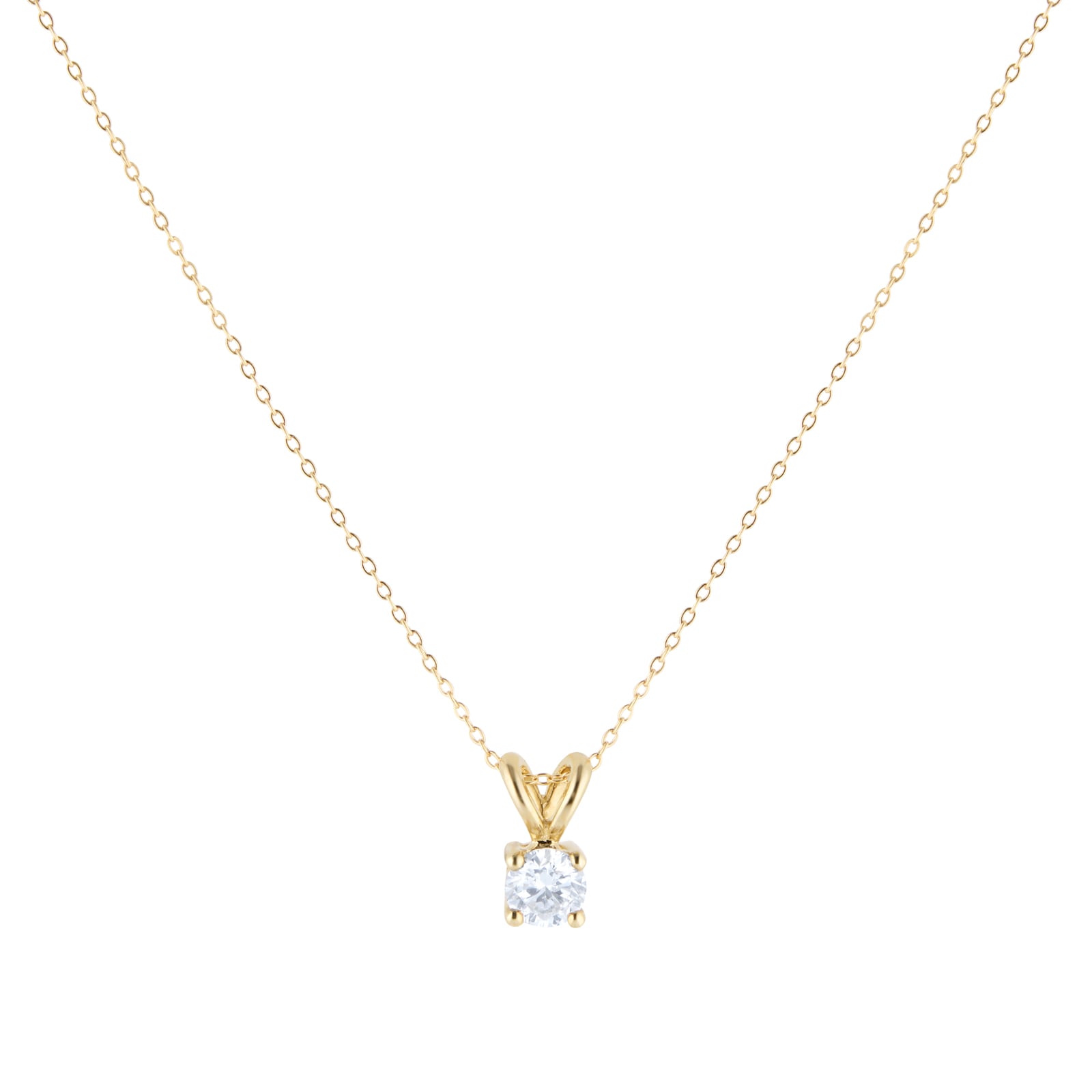 Goldsmiths 9ct Yellow Gold 0.25cttw Diamond Solitaire Pendant Goldsmiths 9ct Yellow Gold 0.25cttw Diamond Solitaire Pendant