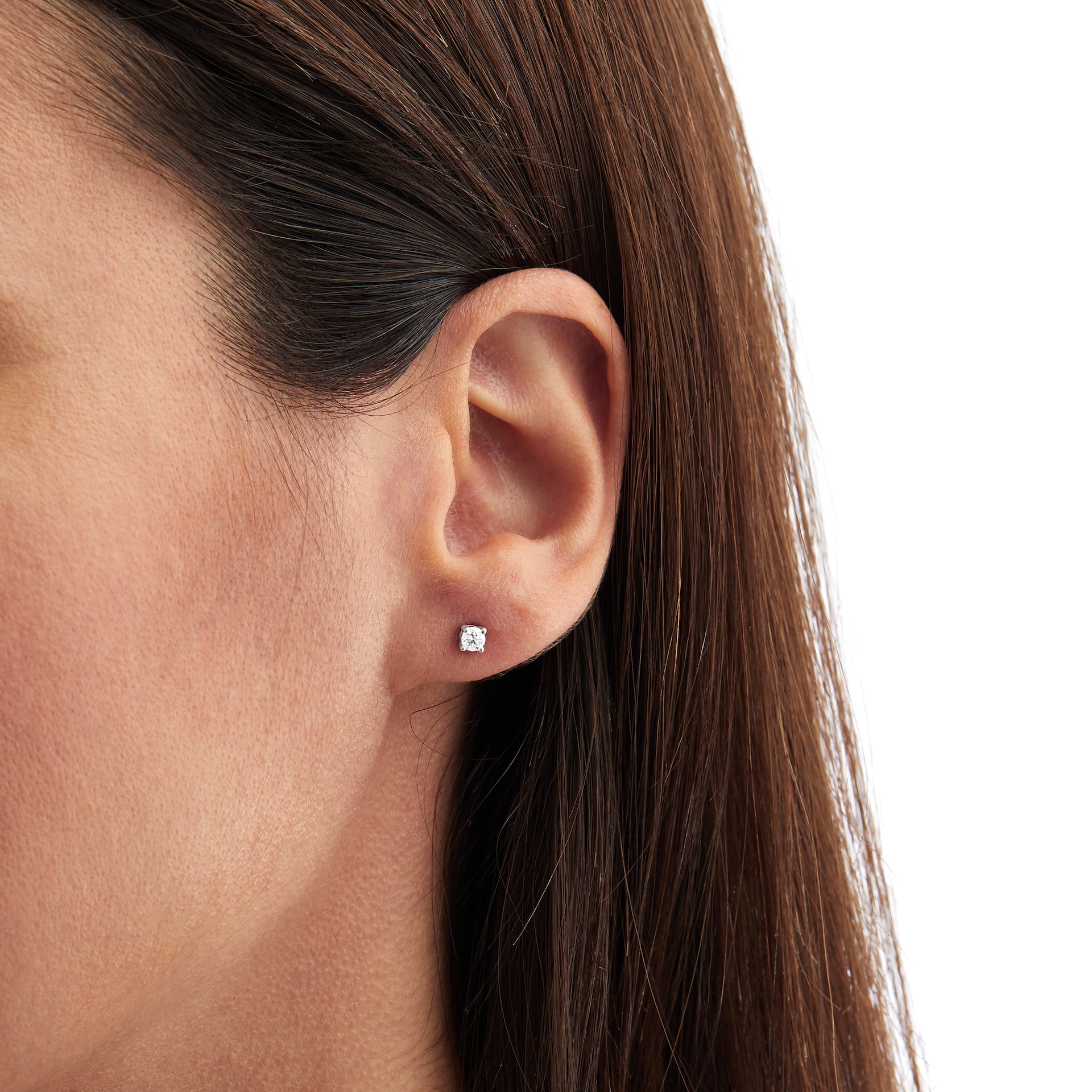 Goldsmiths 9ct White Gold 0.25ct 4 Claw Goldsmiths Brightest Diamond Earrings Goldsmiths 9ct White Gold 0.25ct 4 Claw Goldsmiths Brightest Diamond Earrings