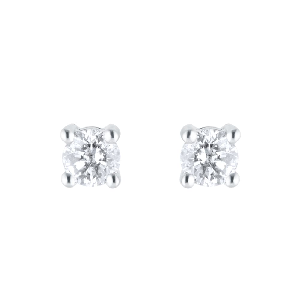 Goldsmiths 9ct White Gold 0.25cttw Diamond Solitaire Stud Earrings Goldsmiths 9ct White Gold 0.25cttw Diamond Solitaire Stud Earrings