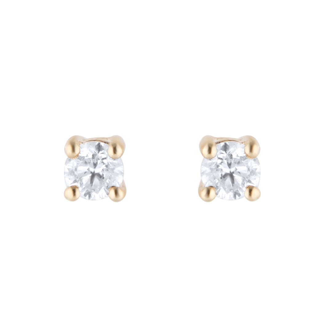 Goldsmiths 9ct Yellow Gold 0.25cttw Diamond Solitaire Stud Earrings Goldsmiths 9ct Yellow Gold 0.25cttw Diamond Solitaire Stud Earrings