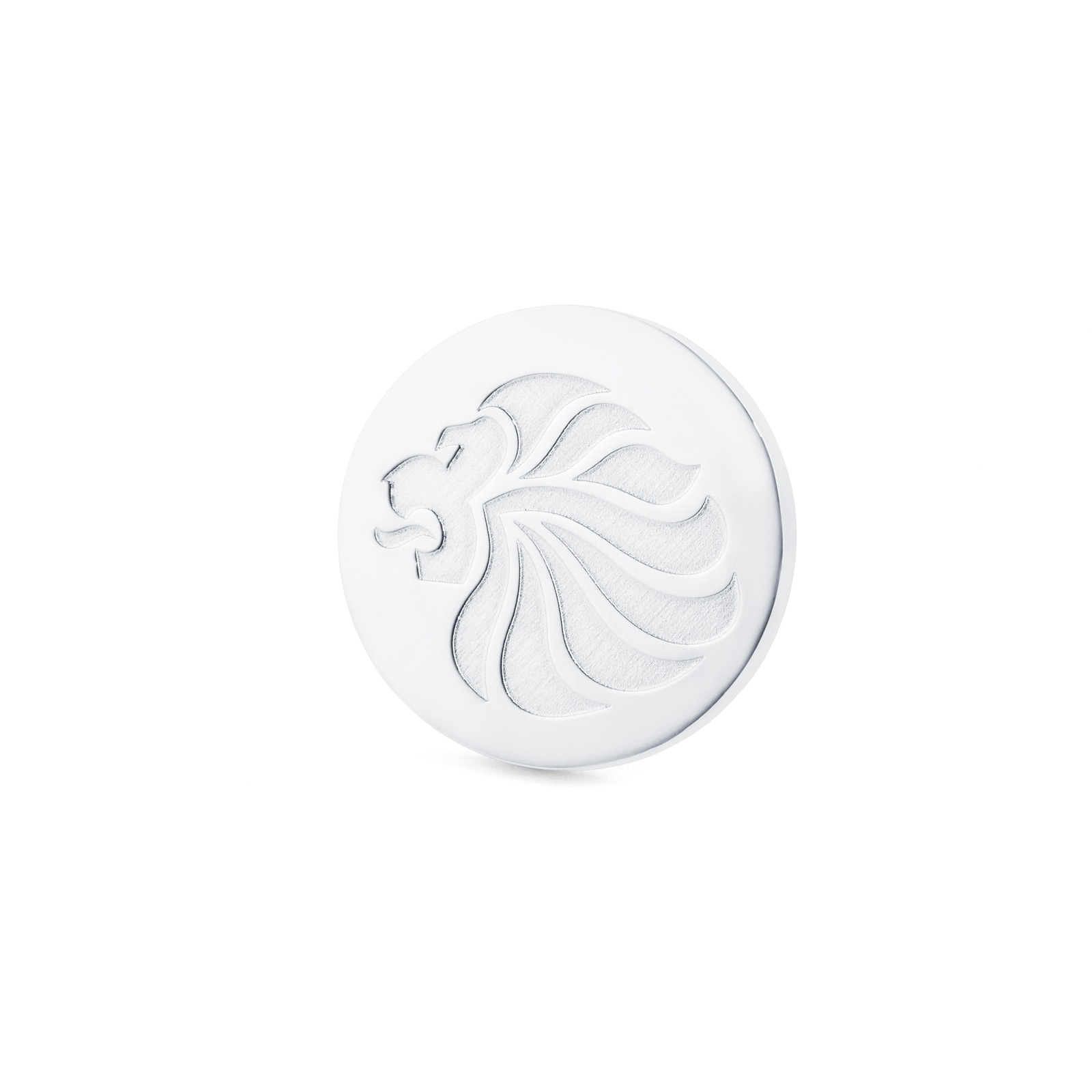 Mappin & Webb Team GB Sterling Silver Lion Head Round Pin Mappin & Webb Team GB Sterling Silver Lion Head Round Pin