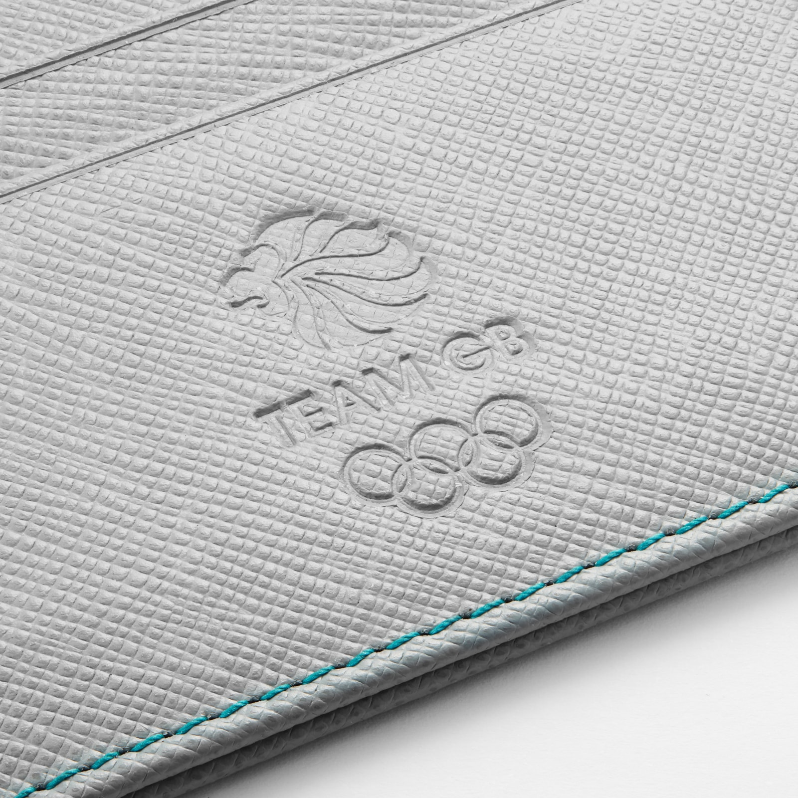 Mappin & Webb Team GB Saffiano Leather 4CC Wallet - Grey Mappin & Webb Team GB Saffiano Leather 4CC Wallet - Grey