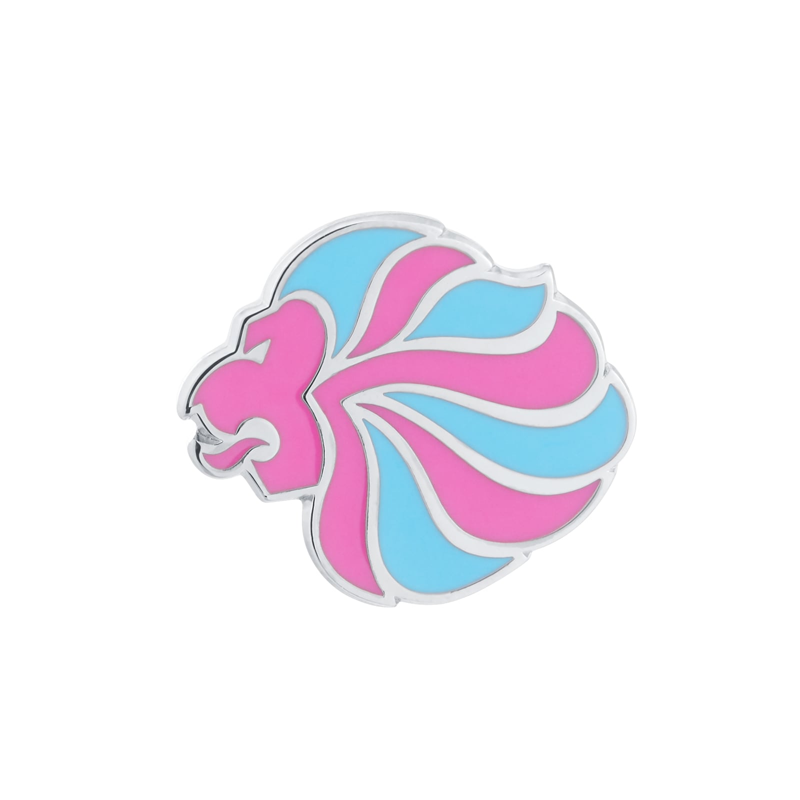 Mappin & Webb Limited Edition Team GB Sterling Silver Pin with Vibrant Pink and Vibrant Blue Enamel Mappin & Webb Limited Edition Team GB Sterling Silver Pin with Vibrant Pink and Vibrant Blue Enamel