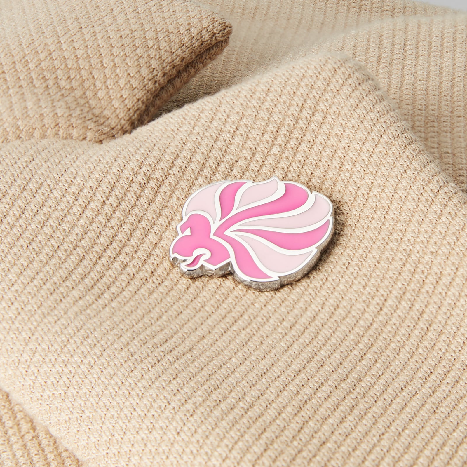Mappin & Webb Limited Edition Team GB Sterling Silver Pin with Vibrant Pink and Light Pink Enamel Mappin & Webb Limited Edition Team GB Sterling Silver Pin with Vibrant Pink and Light Pink Enamel