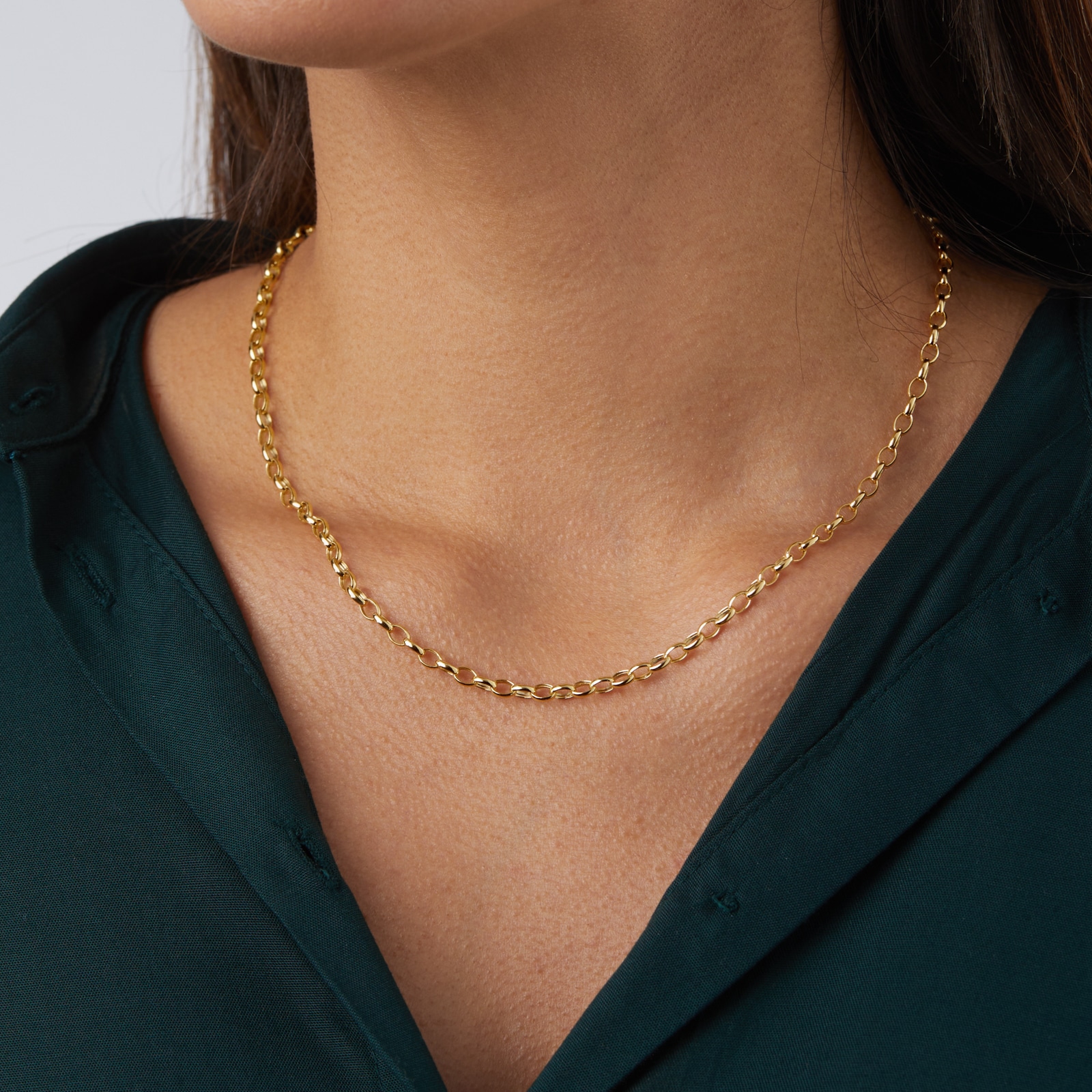 Goldsmiths 9ct Yellow Gold 18 Inch Hollow Belcher Chain Goldsmiths 9ct Yellow Gold 18 Inch Hollow Belcher Chain