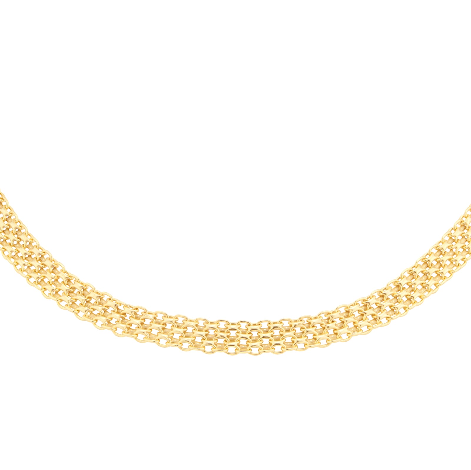 Goldsmiths 18ct Yellow Gold Graduated Bismark Necklace Goldsmiths 18ct Yellow Gold Graduated Bismark Necklace