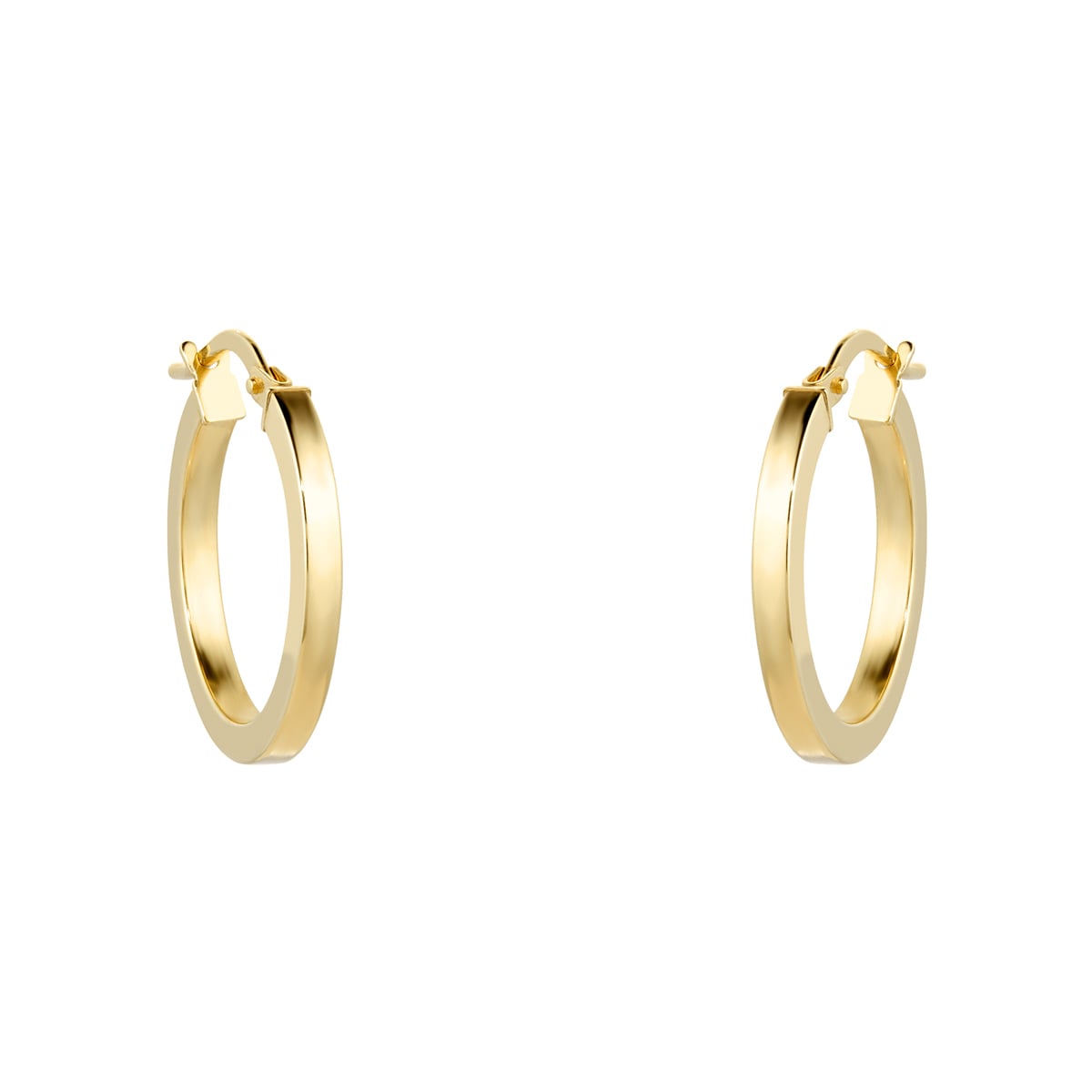 Goldsmiths 9ct Yellow Gold 18mm Medium Hoop Earrings Goldsmiths 9ct Yellow Gold 18mm Medium Hoop Earrings