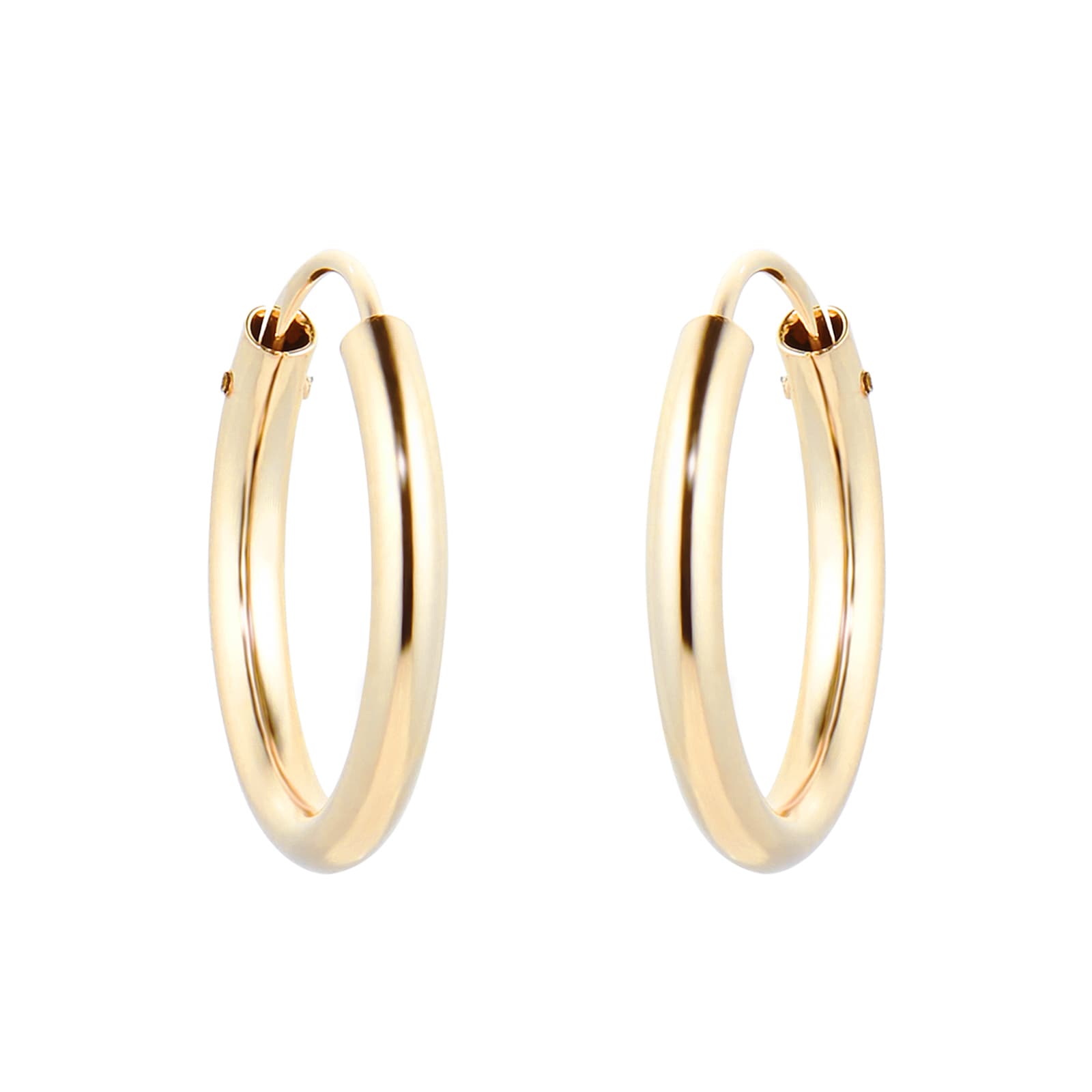 Goldsmiths 9ct Yellow Gold 13mm Hoop Earrings Goldsmiths 9ct Yellow Gold 13mm Hoop Earrings