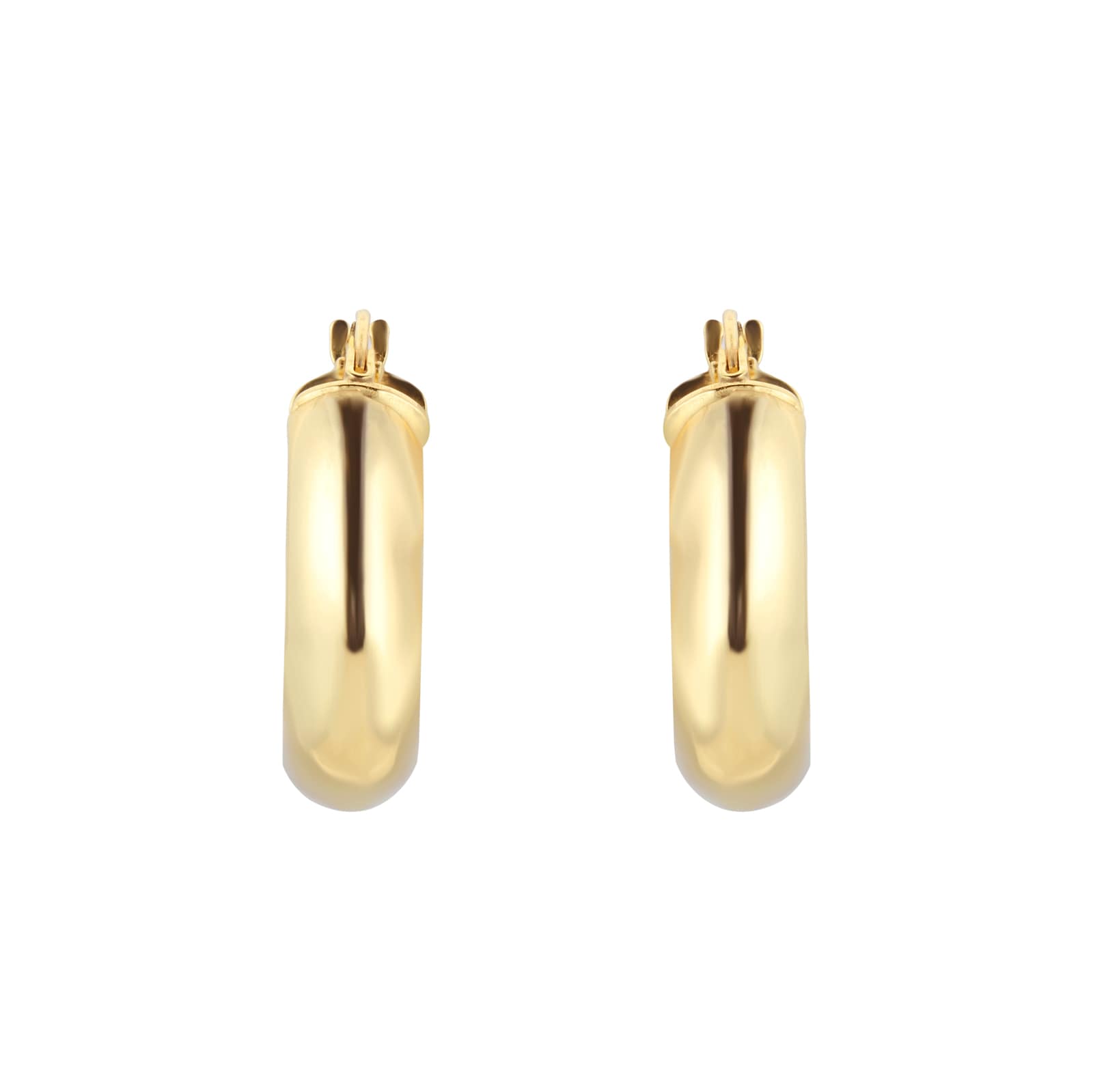 Goldsmiths 9ct Yellow Gold Polished Round Creole Hoop Earrings Goldsmiths 9ct Yellow Gold Polished Round Creole Hoop Earrings