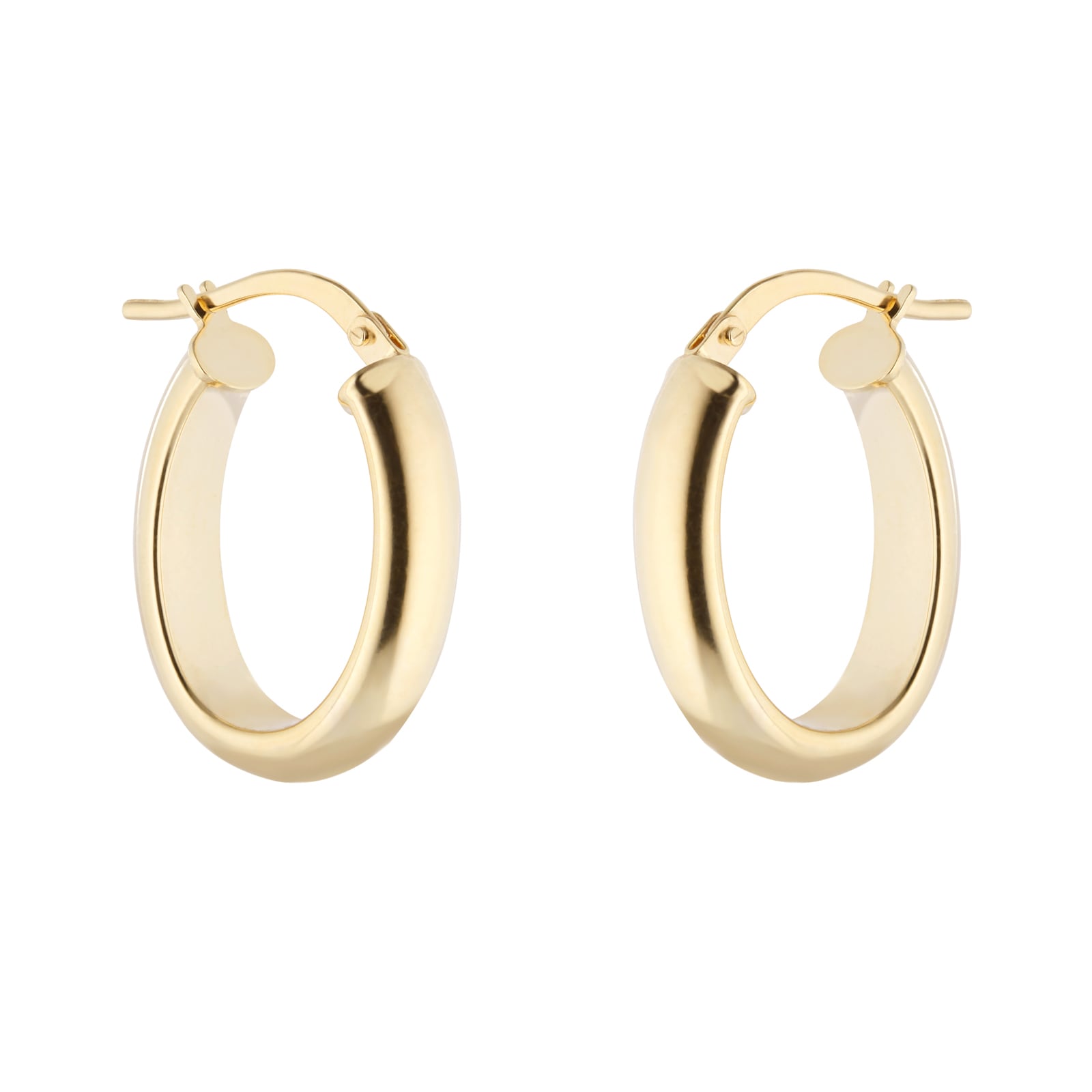 Goldsmiths 9ct Yellow Gold 22mm Oval Hoop Earrings Goldsmiths 9ct Yellow Gold 22mm Oval Hoop Earrings