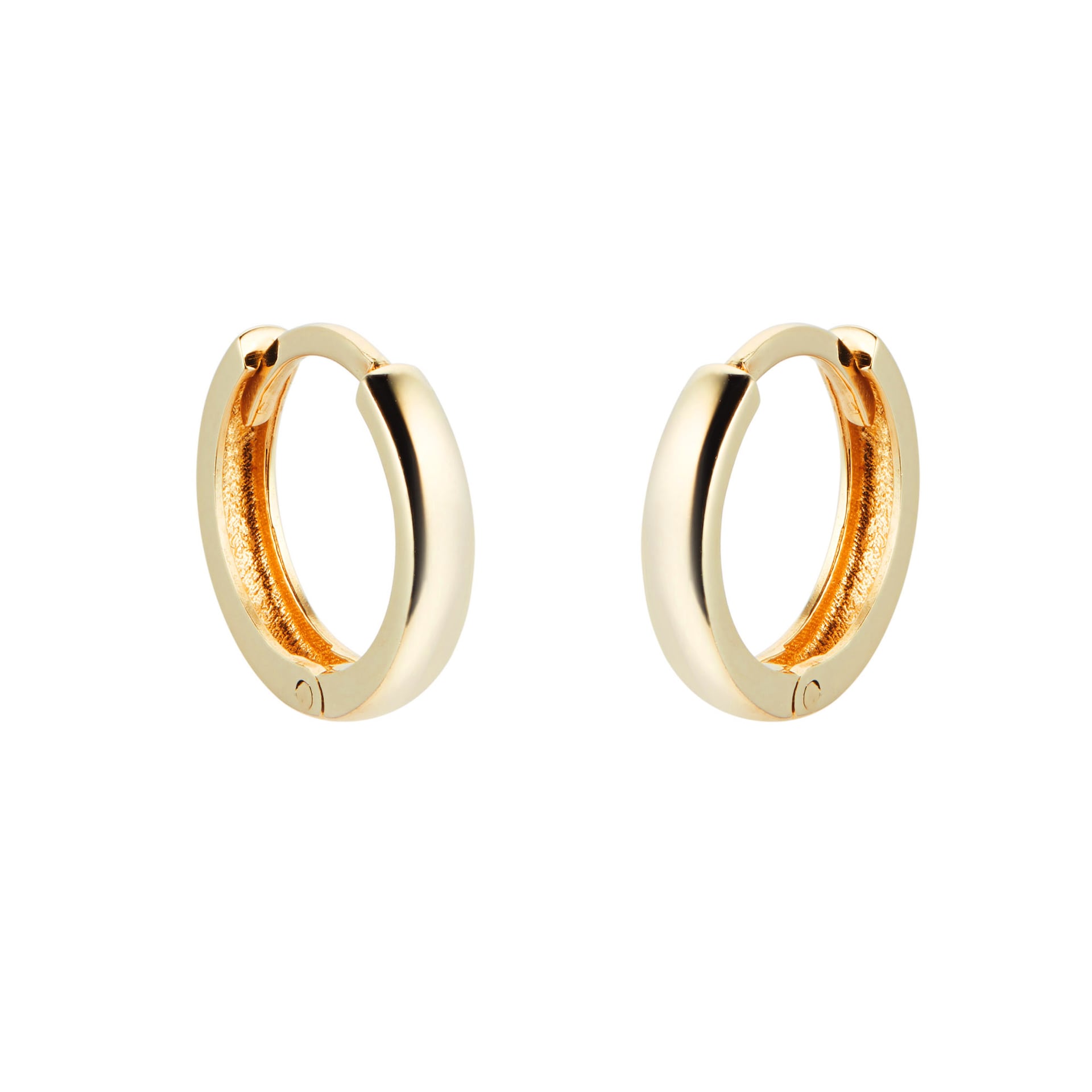 Goldsmiths 9ct Yellow Gold 11mm Huggie Hoop Earrings Goldsmiths 9ct Yellow Gold 11mm Huggie Hoop Earrings