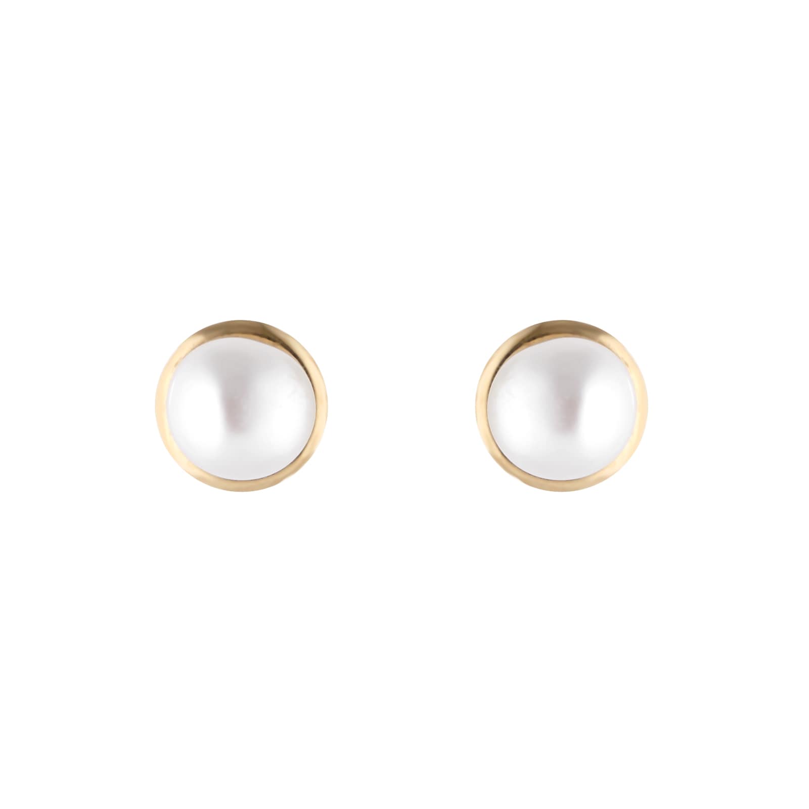 Goldsmiths 9ct Yellow Gold 5mm Freshwater Pearl Stud Earrings Goldsmiths 9ct Yellow Gold 5mm Freshwater Pearl Stud Earrings