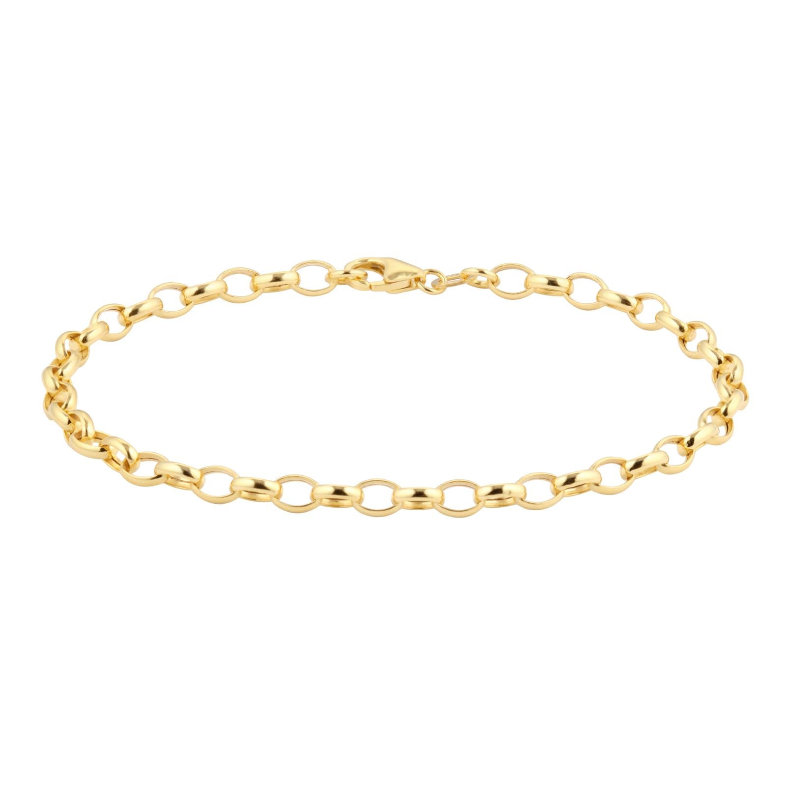 Goldsmiths 9ct Yellow Gold Hollow Belcher Bracelet Goldsmiths 9ct Yellow Gold Hollow Belcher Bracelet