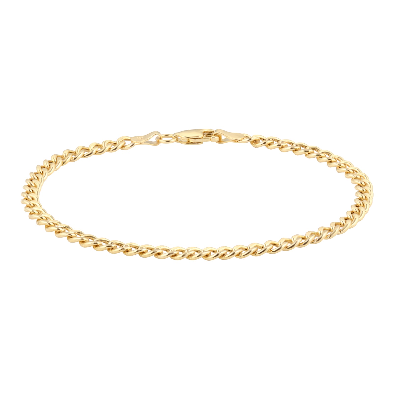Goldsmiths 9ct Yellow Gold 7.5 Inch Hollow Curb Bracelet Goldsmiths 9ct Yellow Gold 7.5 Inch Hollow Curb Bracelet