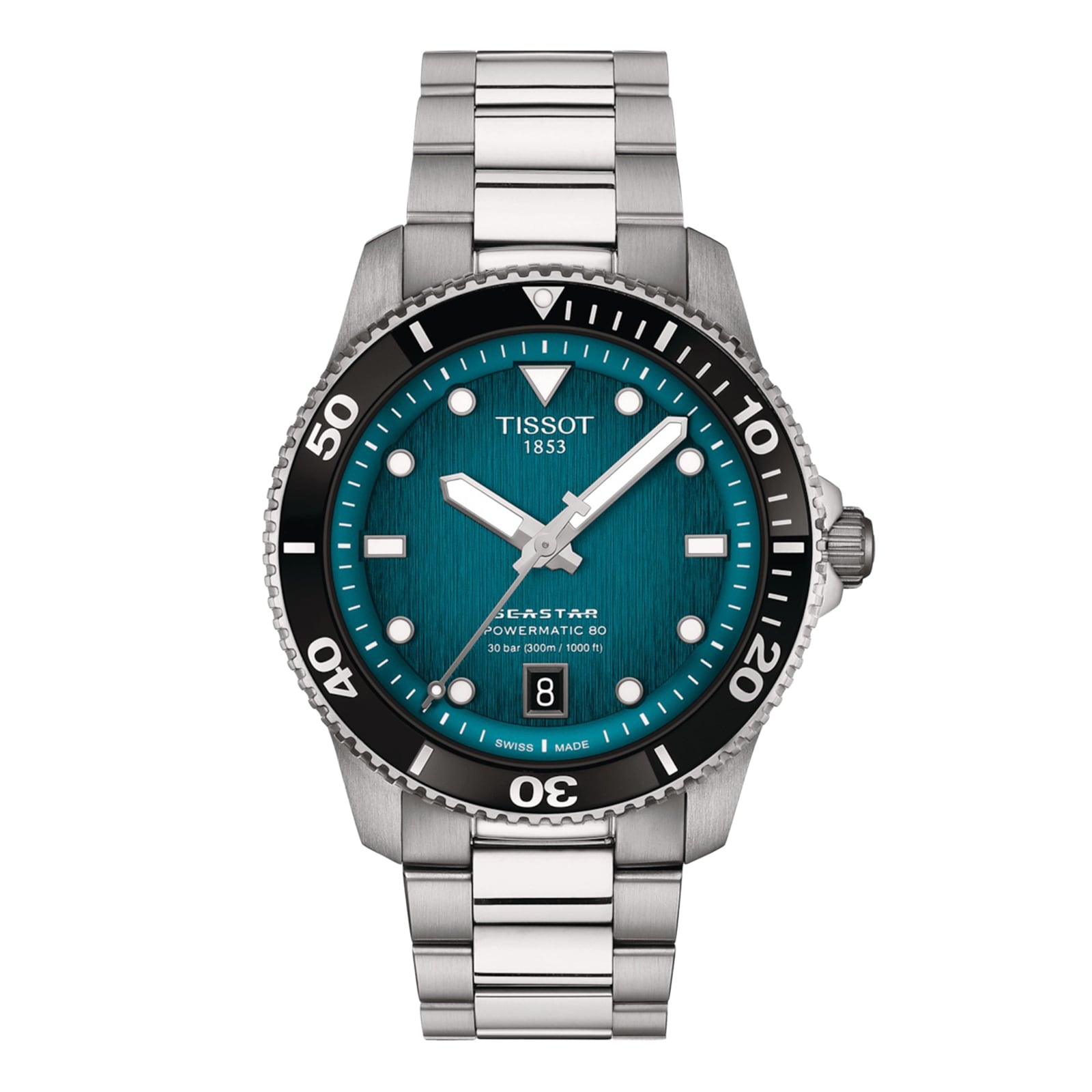 Tissot Seastar 1000 Powermatic 80 40mm Mens Watch Turquoise Tissot Seastar 1000 Powermatic 80 40mm Mens Watch Turquoise