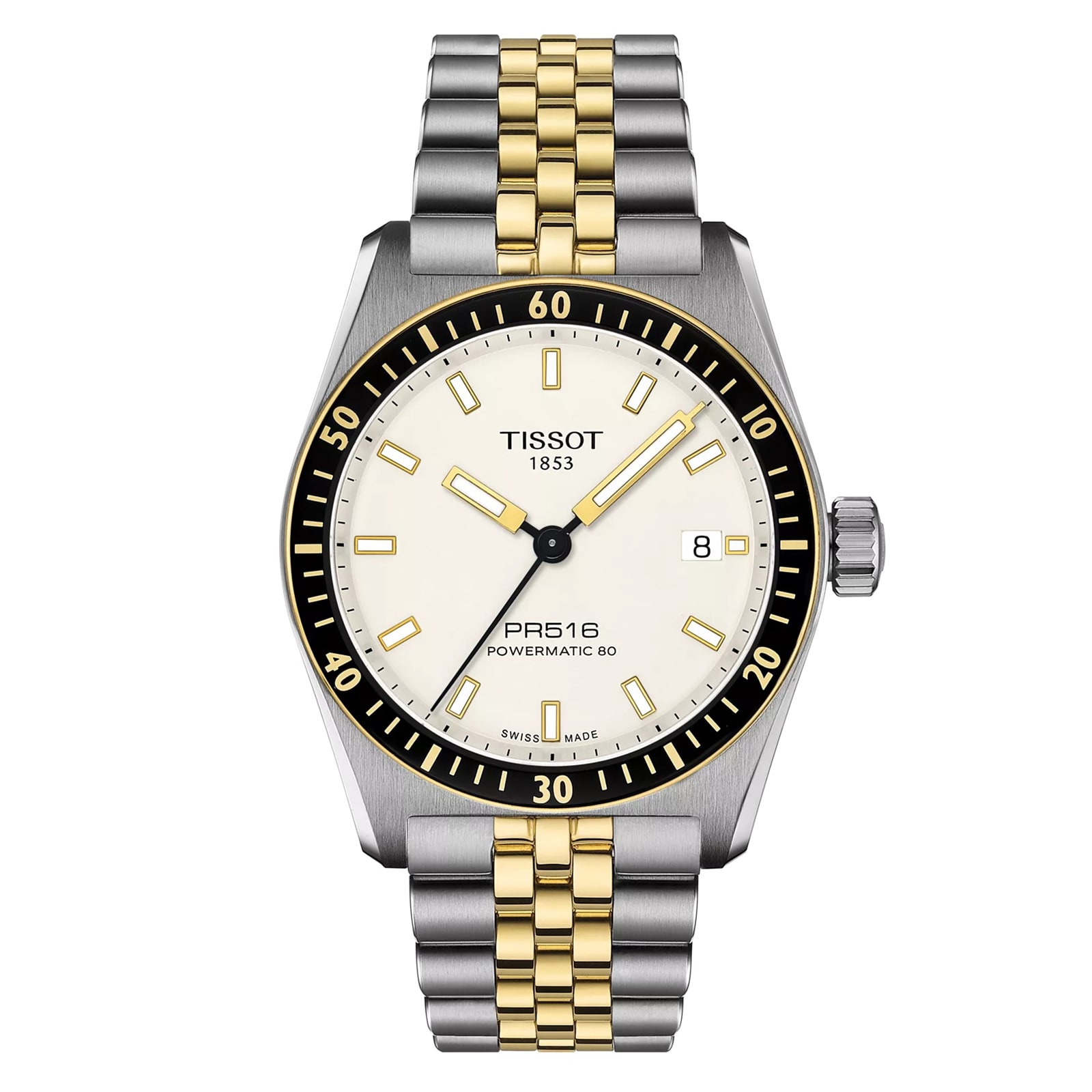 Tissot PR516 Powermatic 80 38mm Mens Watch White Tissot PR516 Powermatic 80 38mm Mens Watch White
