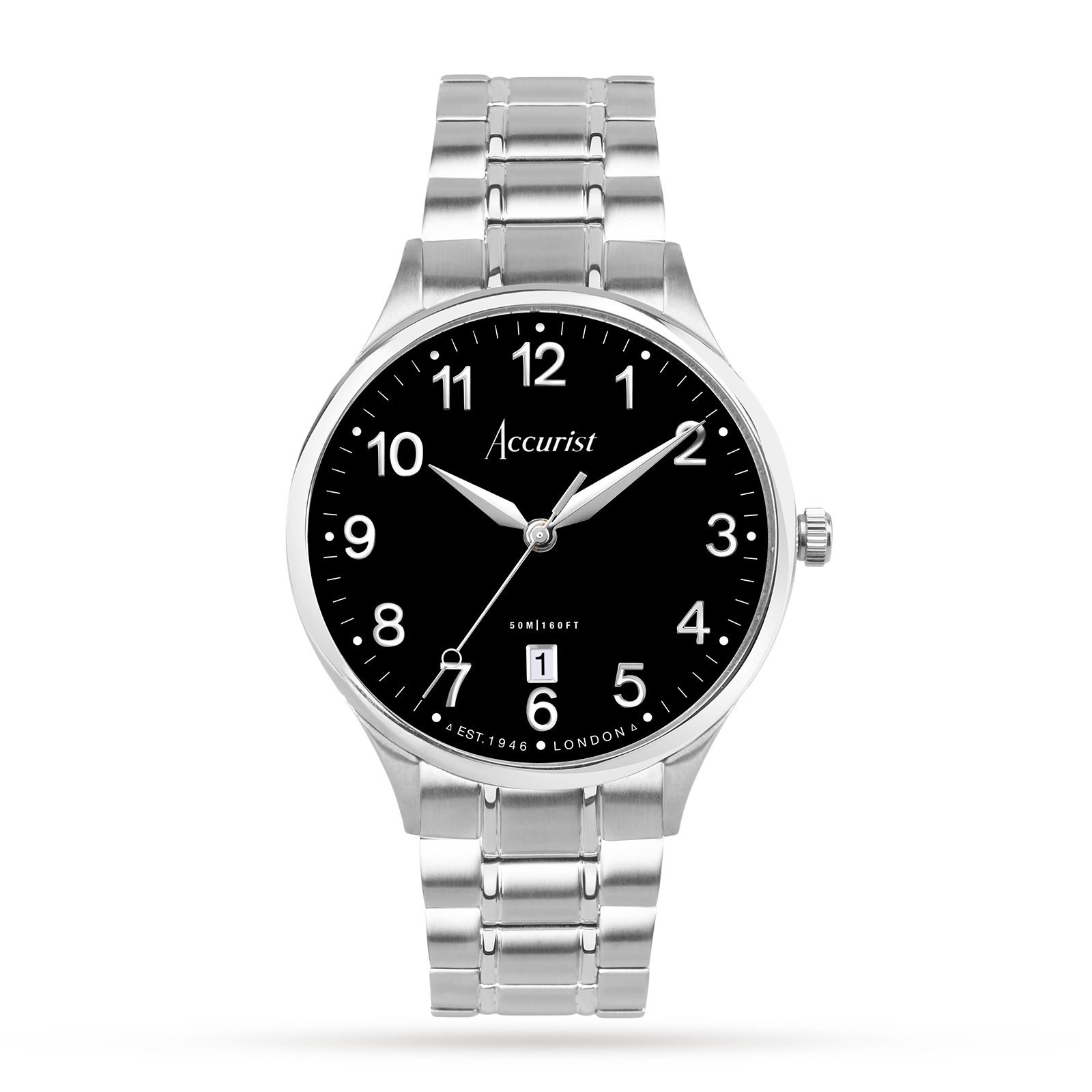 Accurist Classic Stainless Steel Bracelet 37mm Watch Accurist Classic Stainless Steel Bracelet 37mm Watch