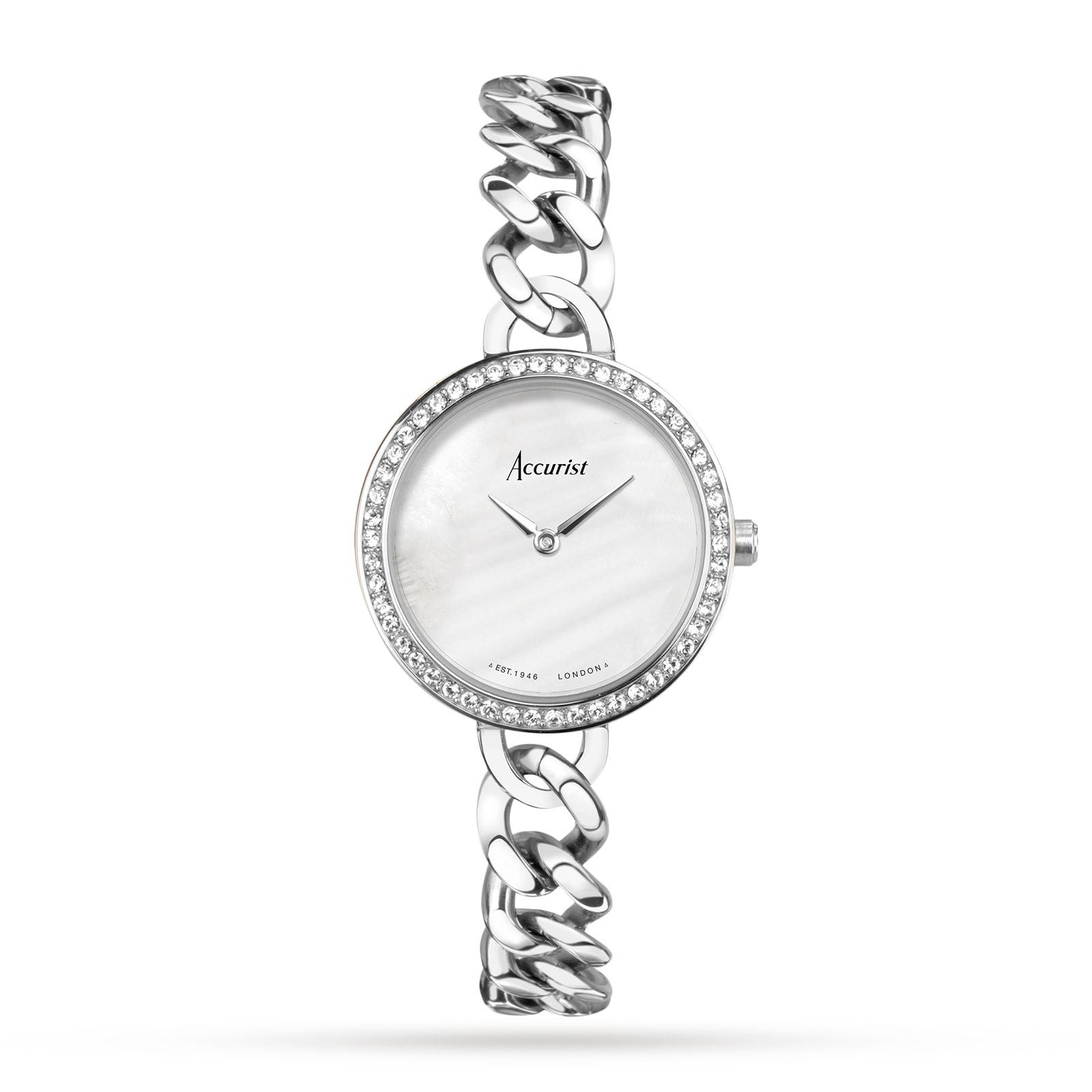 Accurist Jewellery Stainless Steel Chain Bracelet 28mm Watch Accurist Jewellery Stainless Steel Chain Bracelet 28mm Watch