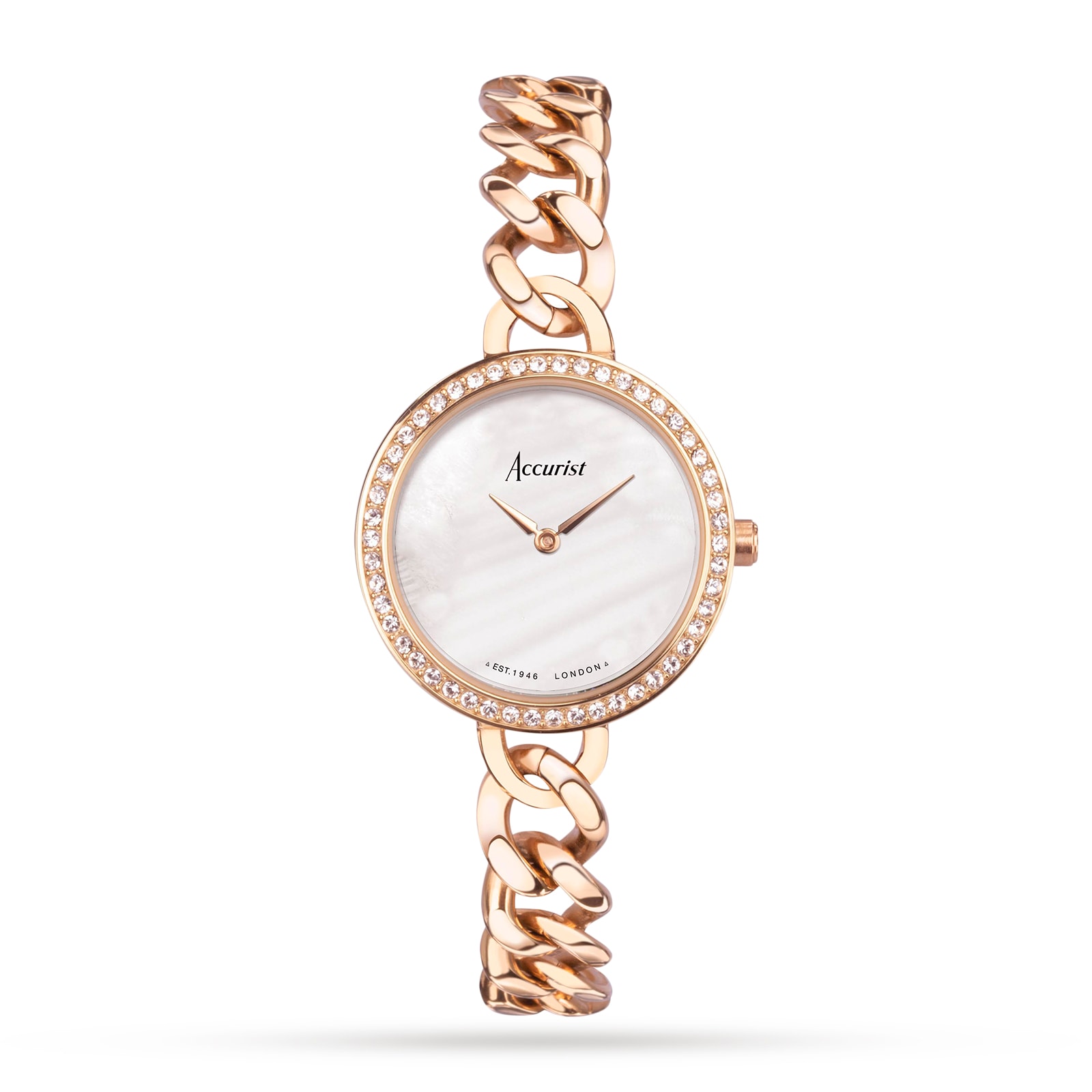 Accurist Jewellery Stainless Steel Chain Bracelet 28mm Watch Accurist Jewellery Stainless Steel Chain Bracelet 28mm Watch