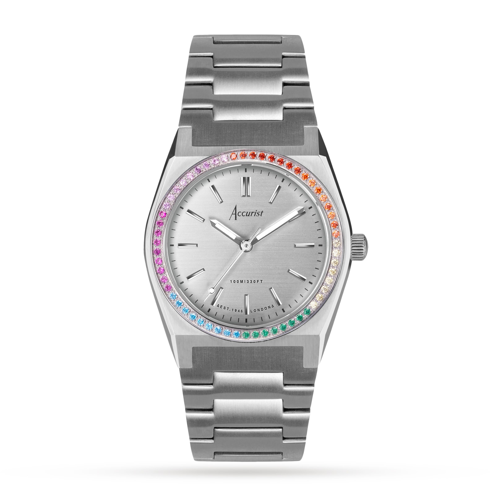 Accurist Origin Rainbow Case Stainless Steel Bracelet 34mm Watch Accurist Origin Rainbow Case Stainless Steel Bracelet 34mm Watch