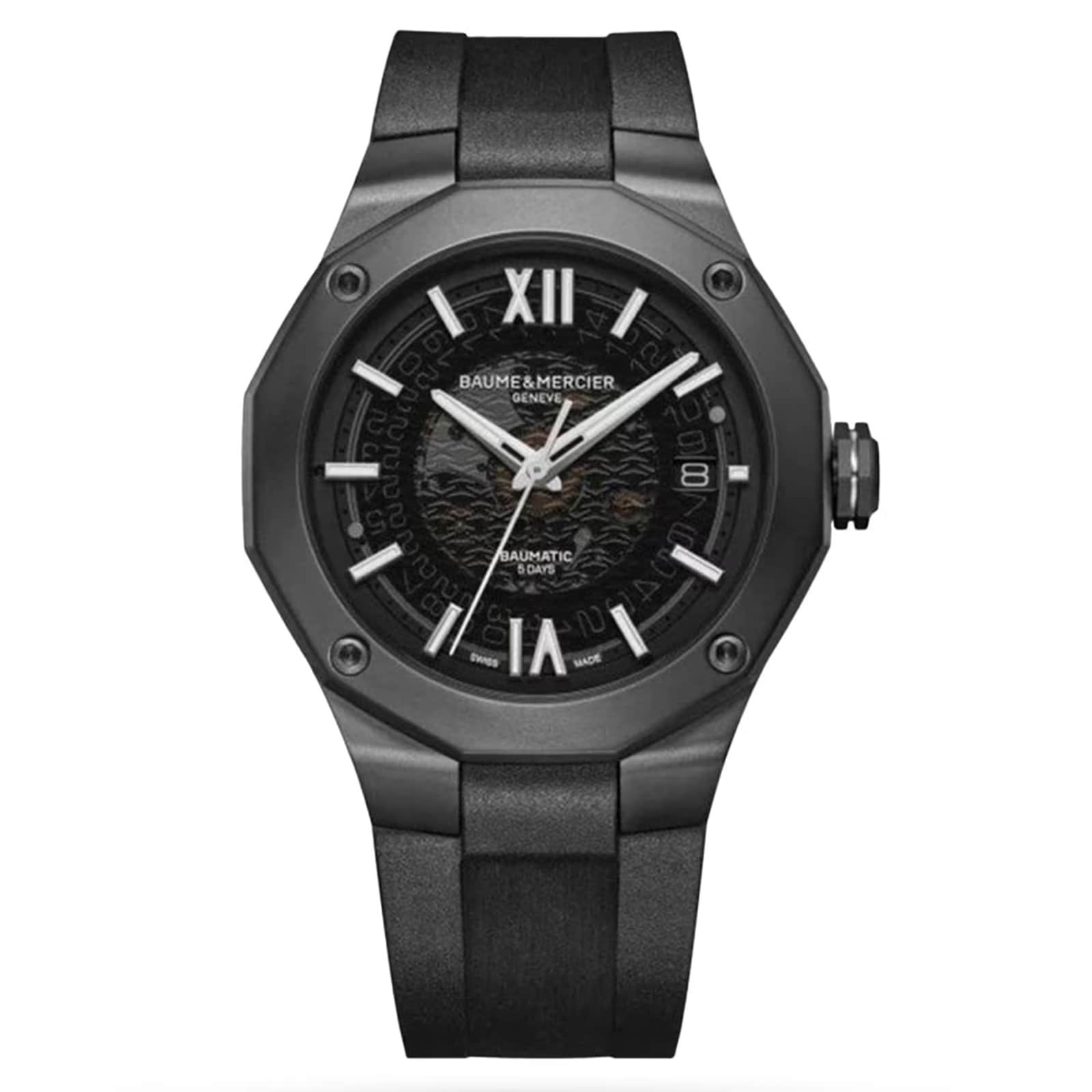 Baume & Mercier Riviera 42mm Mens Watch Black Baume & Mercier Riviera 42mm Mens Watch Black
