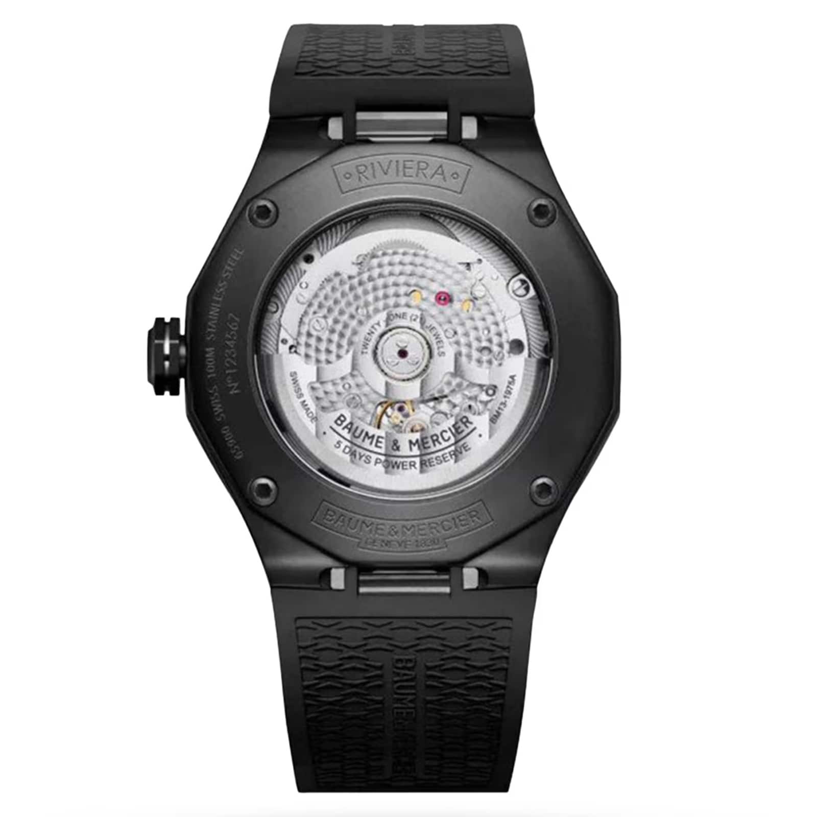 Baume & Mercier Riviera 42mm Mens Watch Black Baume & Mercier Riviera 42mm Mens Watch Black