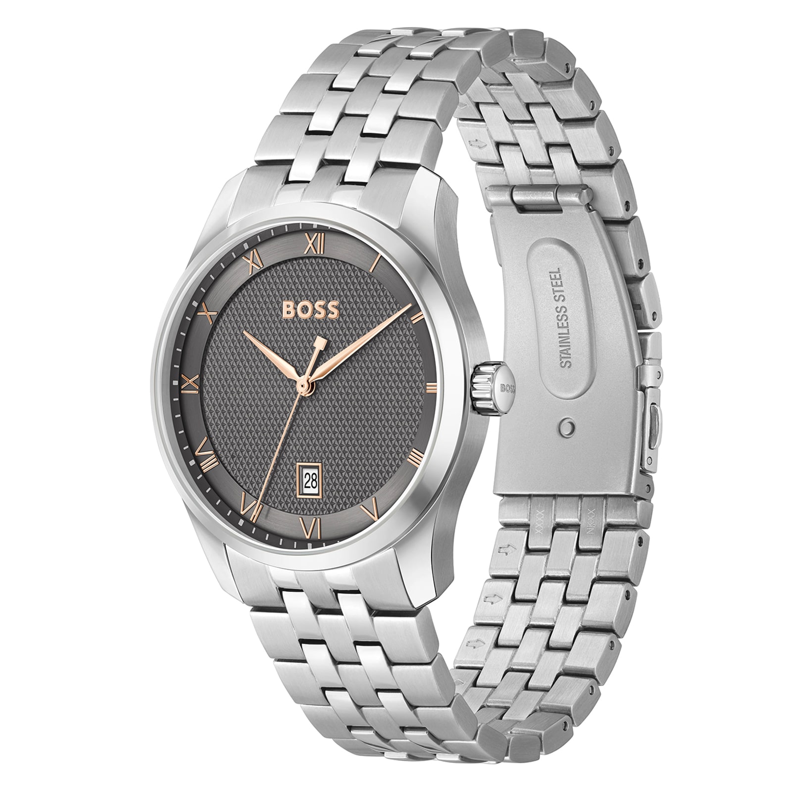 BOSS Principle Mens Watch Grey 41mm BOSS Principle Mens Watch Grey 41mm