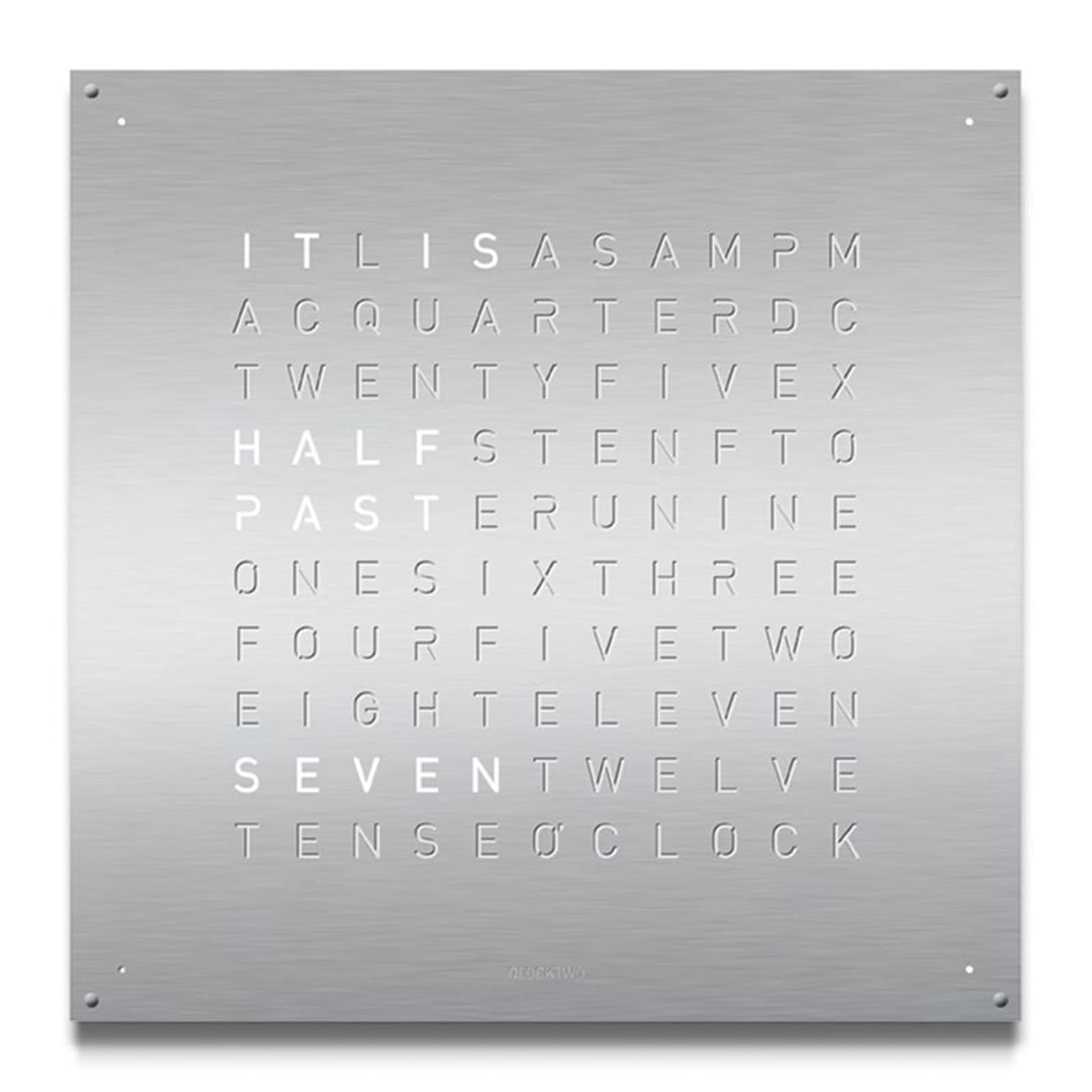 QLOCKTWO LARGE Stainless Steel Wall Clock 90cm