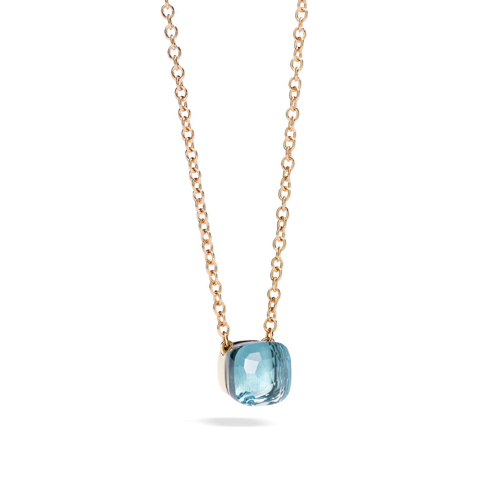 Pomellato Nudo 18ct Rose & White Gold Blue Topaz Pendant Pomellato Nudo 18ct Rose & White Gold Blue Topaz Pendant