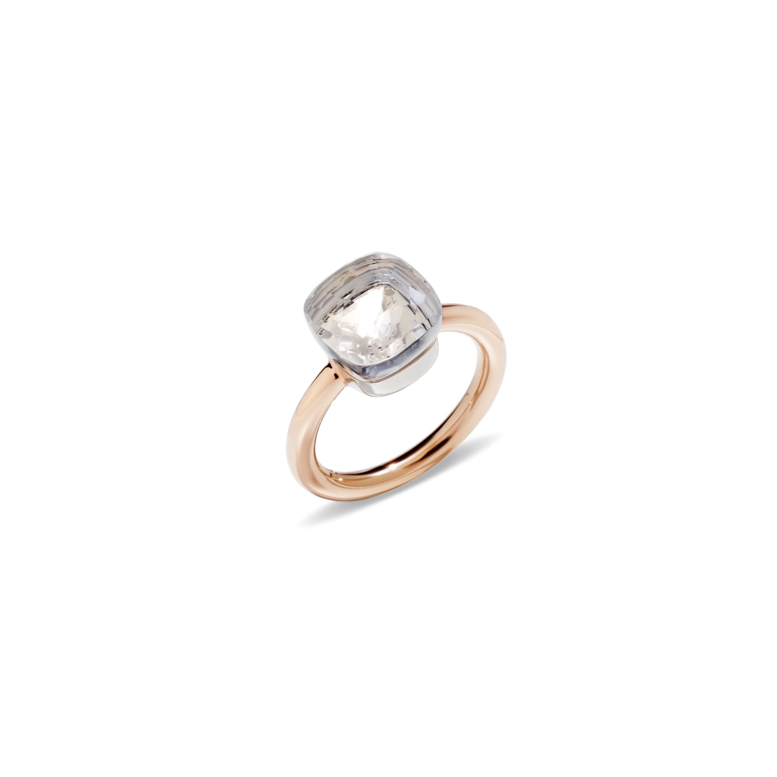 Pomellato Nudo 18ct Rose & White Gold White Topaz Ring Pomellato Nudo 18ct Rose & White Gold White Topaz Ring