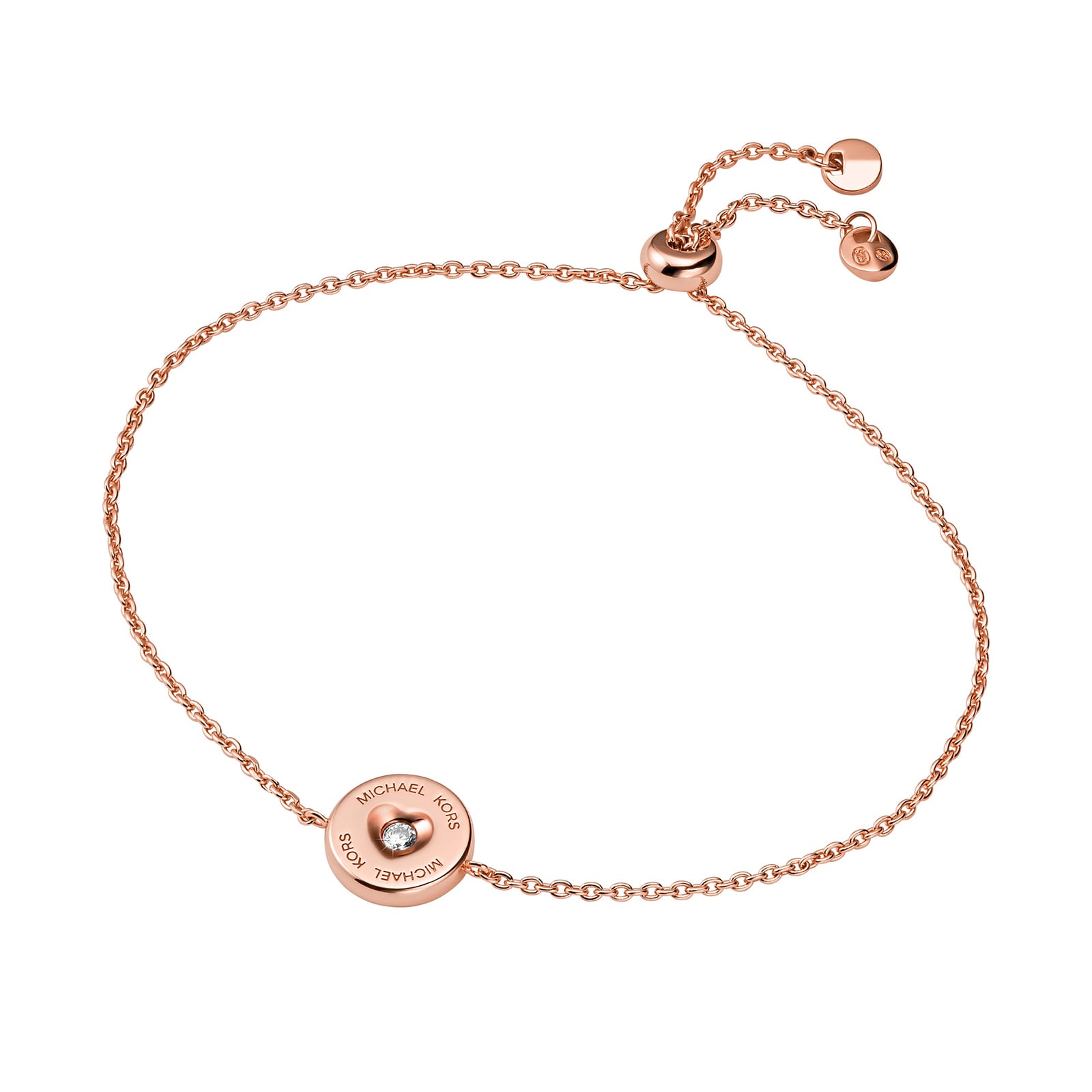 Michael Kors Rose Gold Coloured Premium Crystal Slider Bracelet