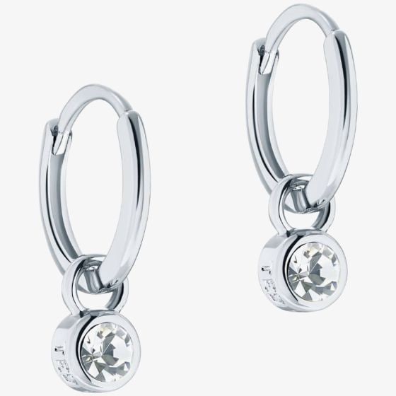 Ted Baker SINALAA Silver Coloured Crystal Huggie Earrings