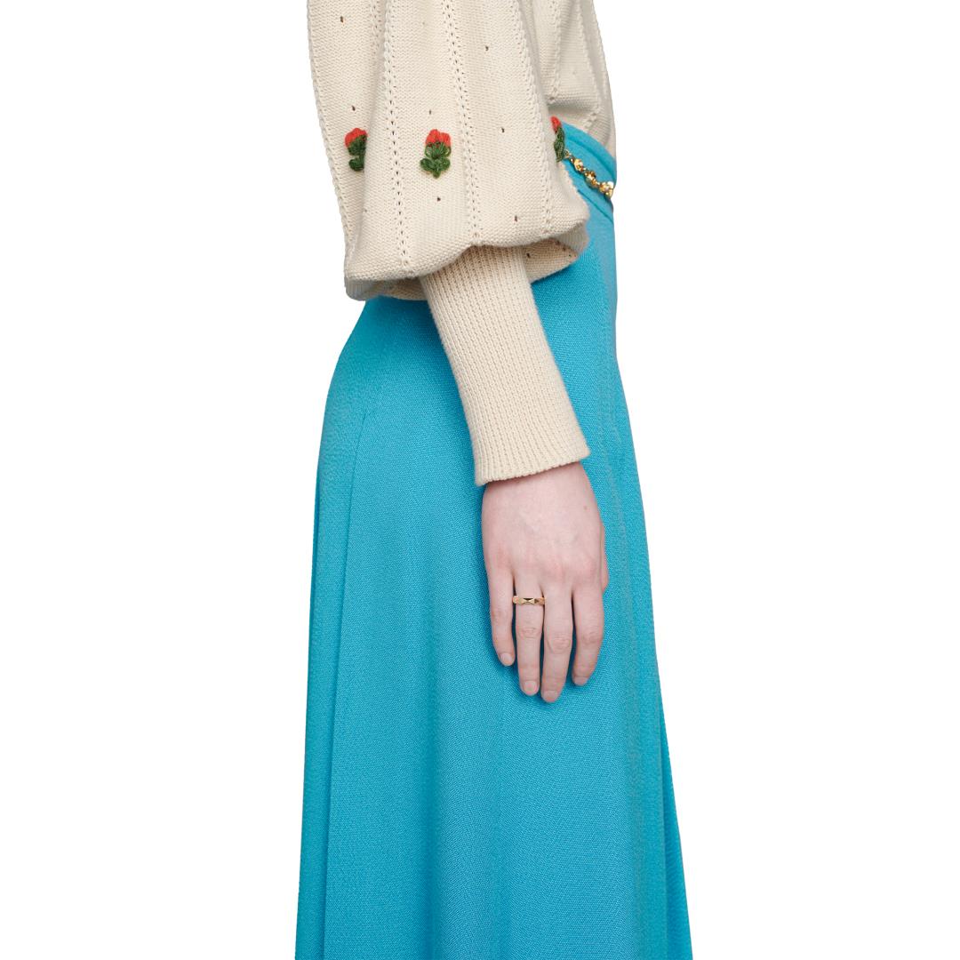 Gucci 18ct Yellow Gold Gucci Link to Love Studded Ring - 5mm Gucci 18ct Yellow Gold Gucci Link to Love Studded Ring - 5mm