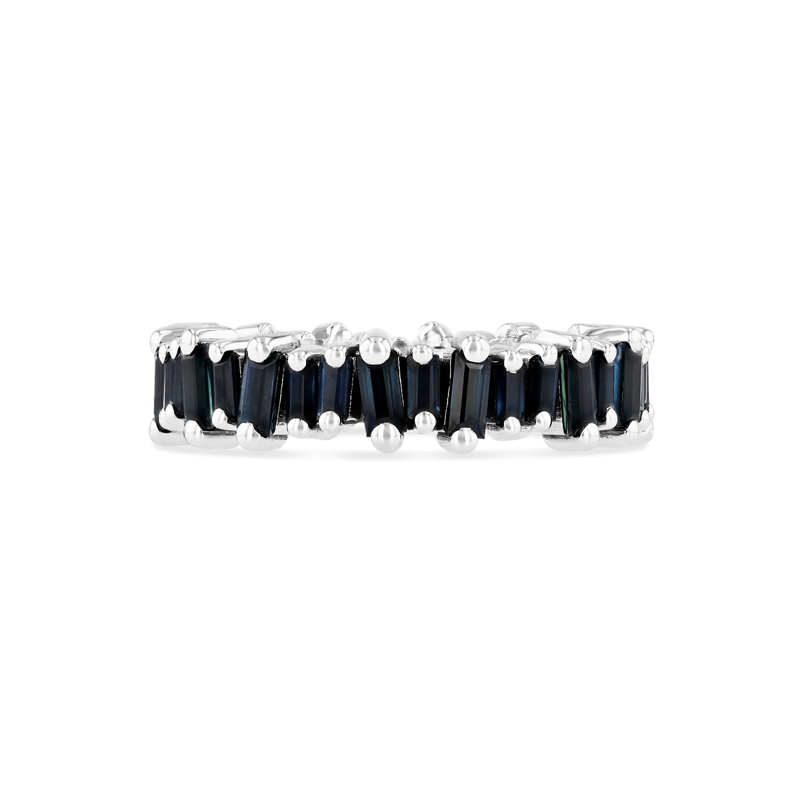 Suzanne Kalan 18ct White Gold Dark Blue Sapphire Eternity Ring Suzanne Kalan 18ct White Gold Dark Blue Sapphire Eternity Ring