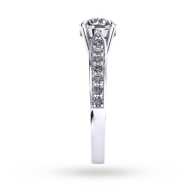Mappin & Webb Boscobel Engagement Ring With Diamond Band 0.96 Carat Total Weight Mappin & Webb Boscobel Engagement Ring With Diamond Band 0.96 Carat Total Weight