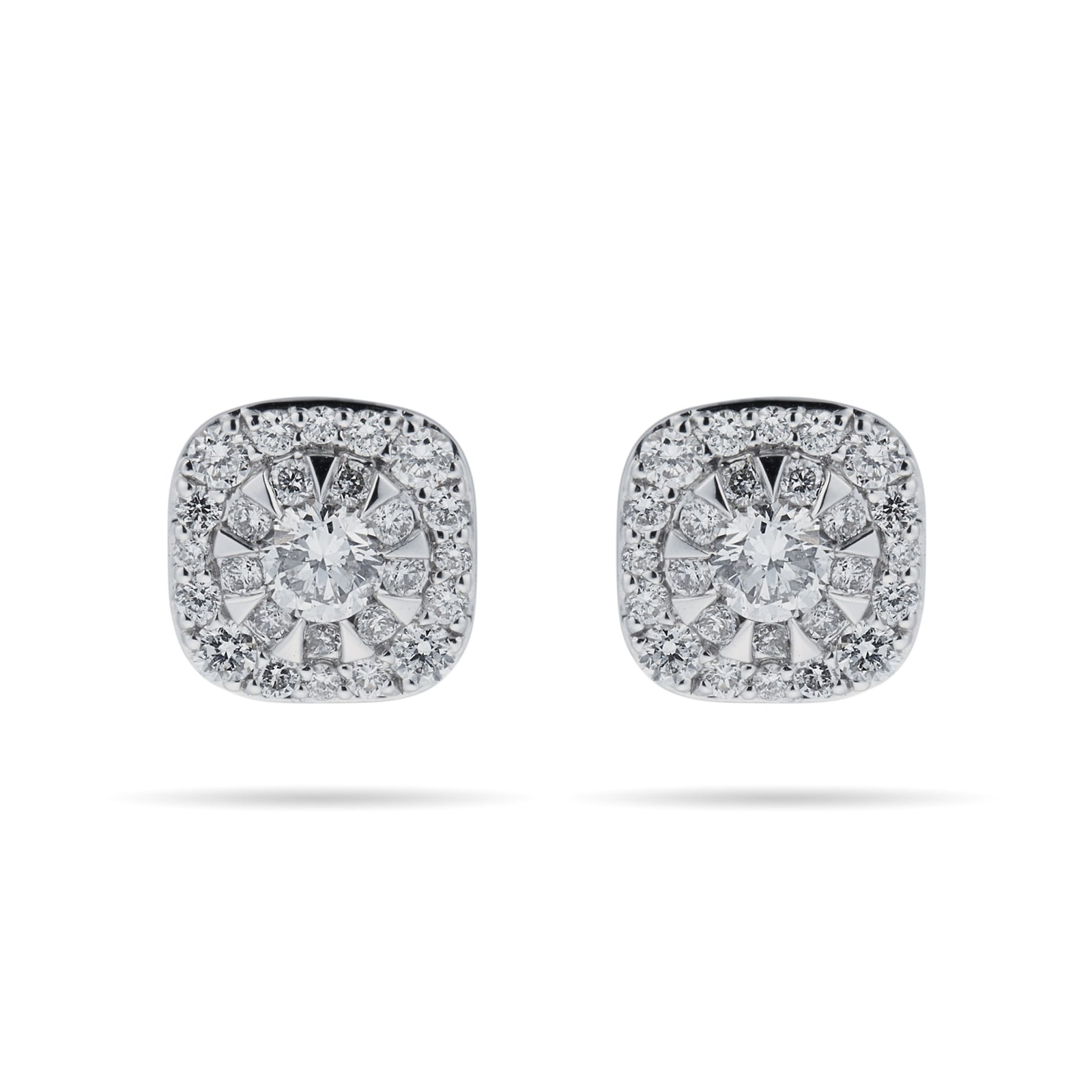 Mappin & Webb Masquerade 18ct White Gold 0.61cttw Diamond Stud Earrings Mappin & Webb Masquerade 18ct White Gold 0.61cttw Diamond Stud Earrings