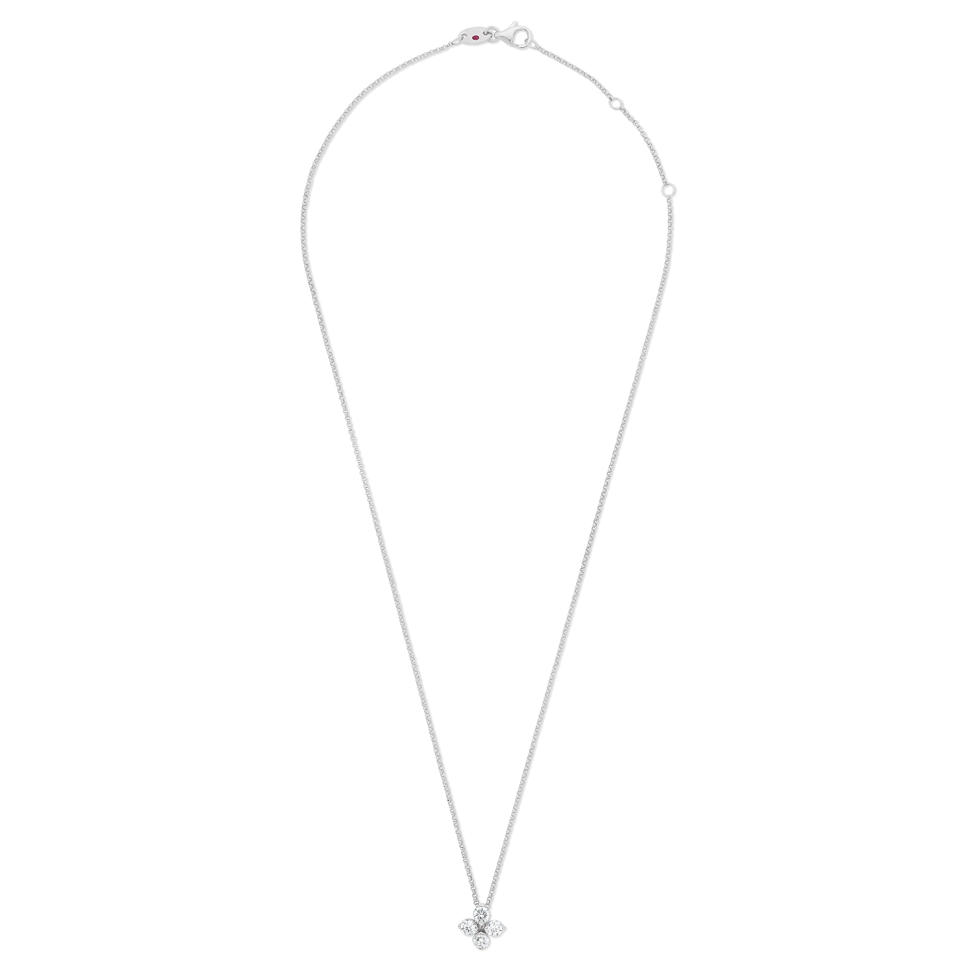 Roberto Coin 18ct White Gold Love in Verona Diamond 0.63ct Flower 45cm Pendant Roberto Coin 18ct White Gold Love in Verona Diamond 0.63ct Flower 45cm Pendant